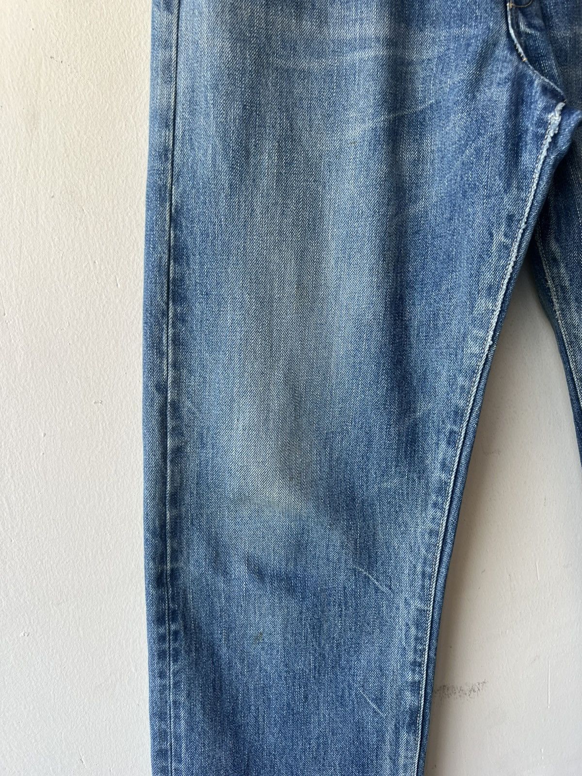 Chimala Chimala Japan Distressed Faded Denim Selvedge Jeans Size US 31 - 15 Thumbnail