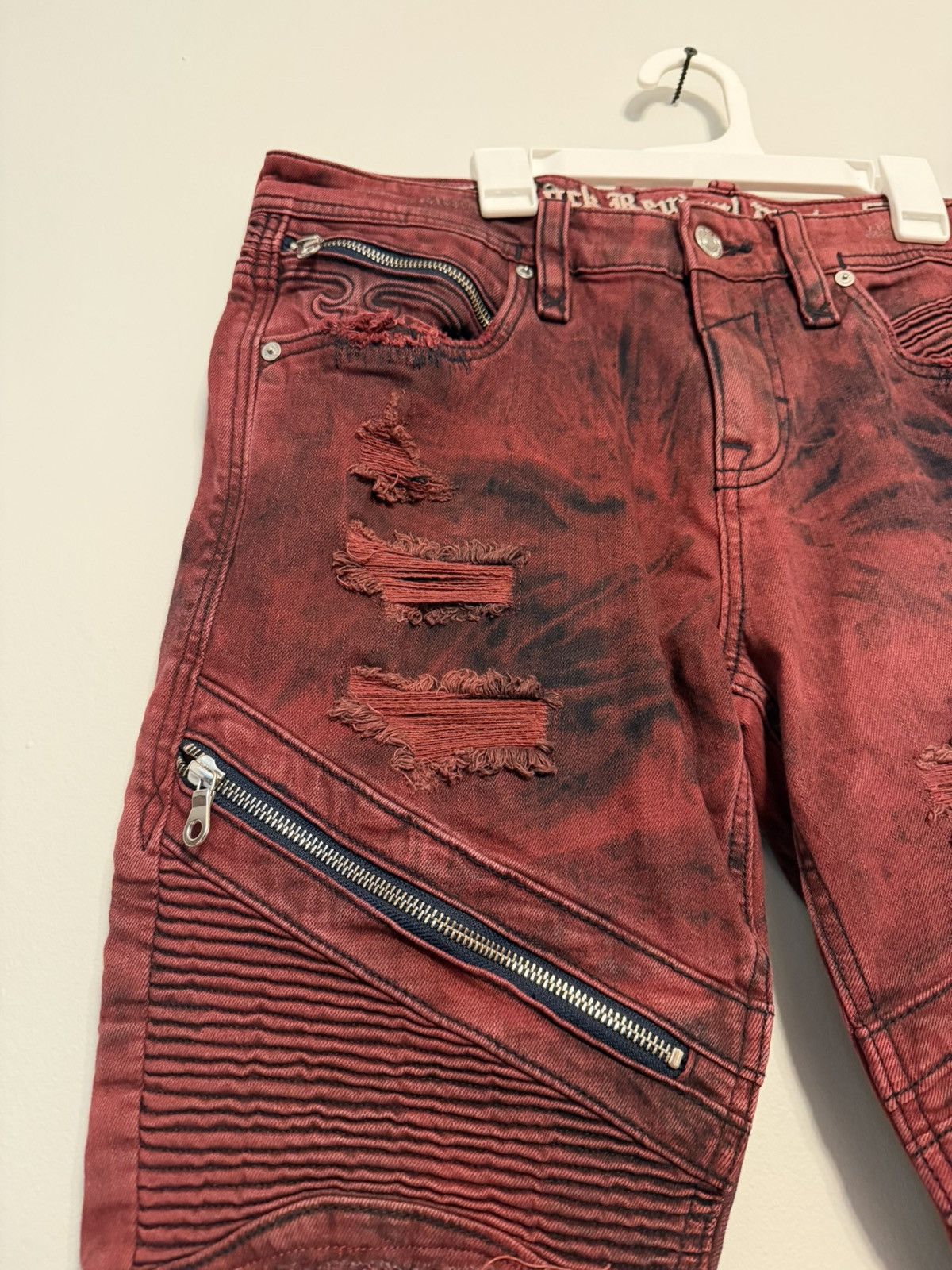 Rock Revival Men’s Rock Revival Moto Jeans-Red Size US 32 / EU 48 - 5 Thumbnail