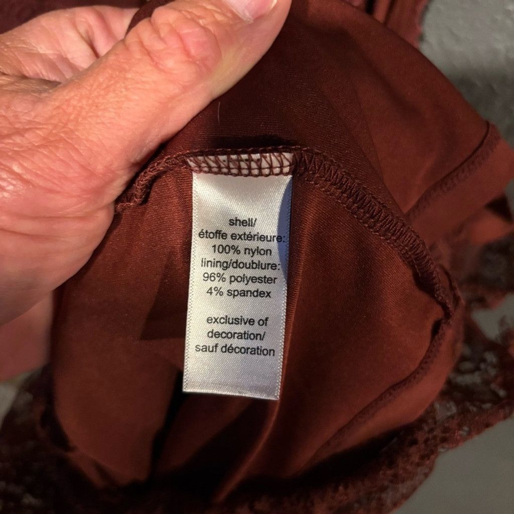 Maurice Lacroix Maurice’s Sleeveless Lace Shift Dress in Rust Size L / US 10 / IT 46 - 4 Thumbnail