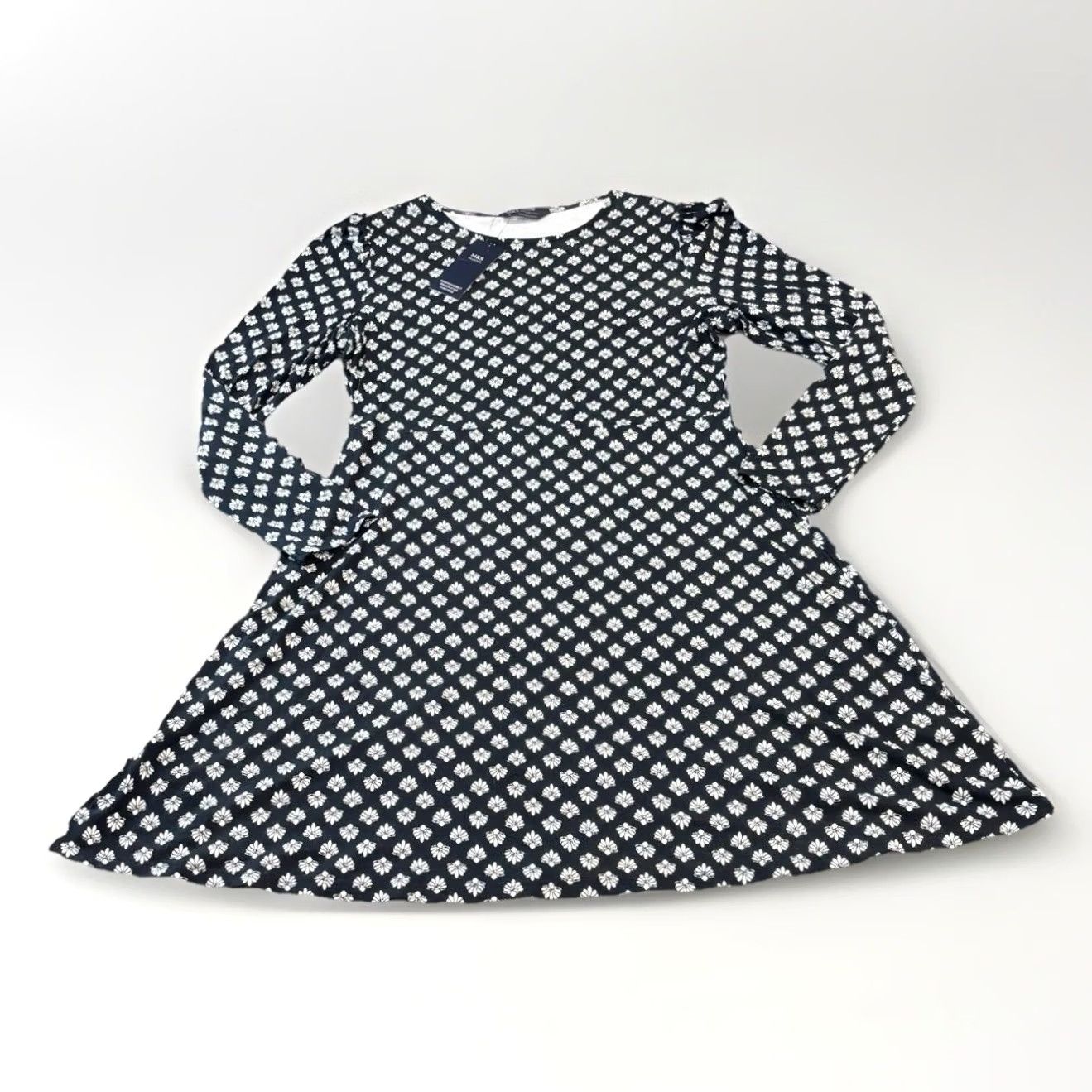 Marks & Spencer VINTAGE? no — M&S Dress UK12 Women’s Long Sleeve Patterned Black White Mix BNWT BS? Size XL / US 12-14 / IT 48-50 - 2 Thumbnail