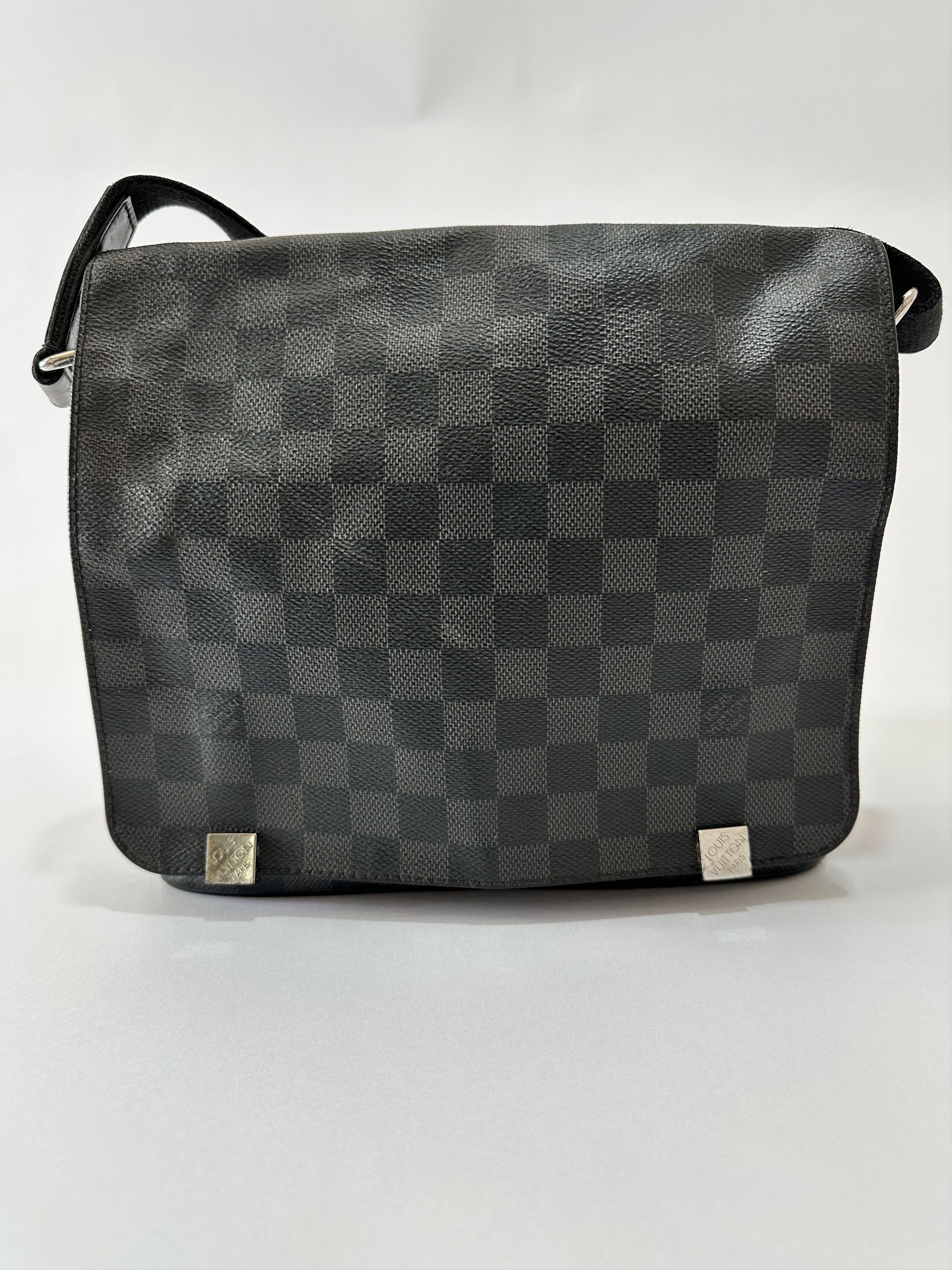 Louis Vuitton Louis Vuitton Damier Ebene Graphite Canvas District PM Bag Size ONE SIZE - 1 Thumbnail