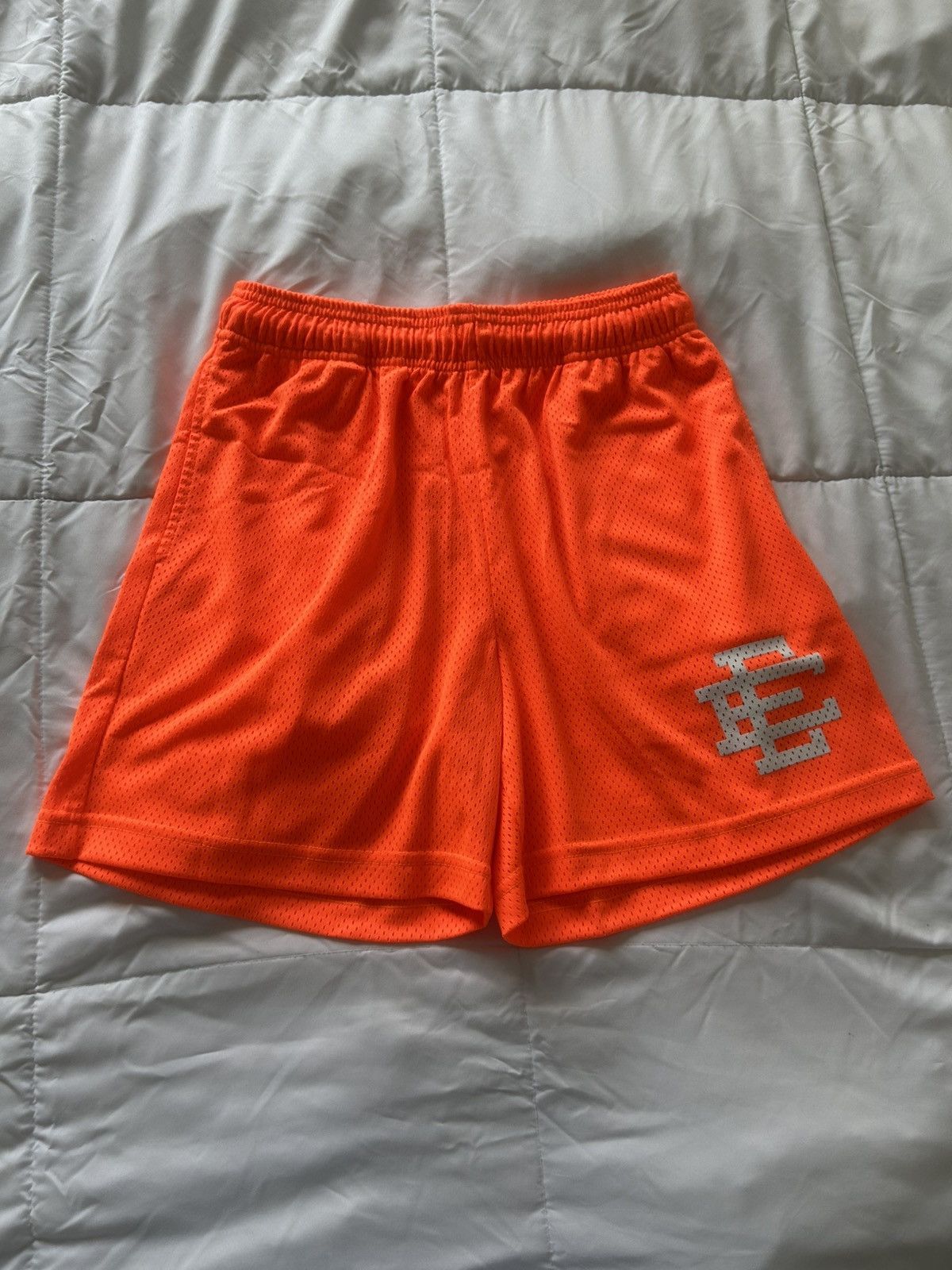 Eric Emmanuel Basic Shorts “Safety Orange / White” (M) SS25