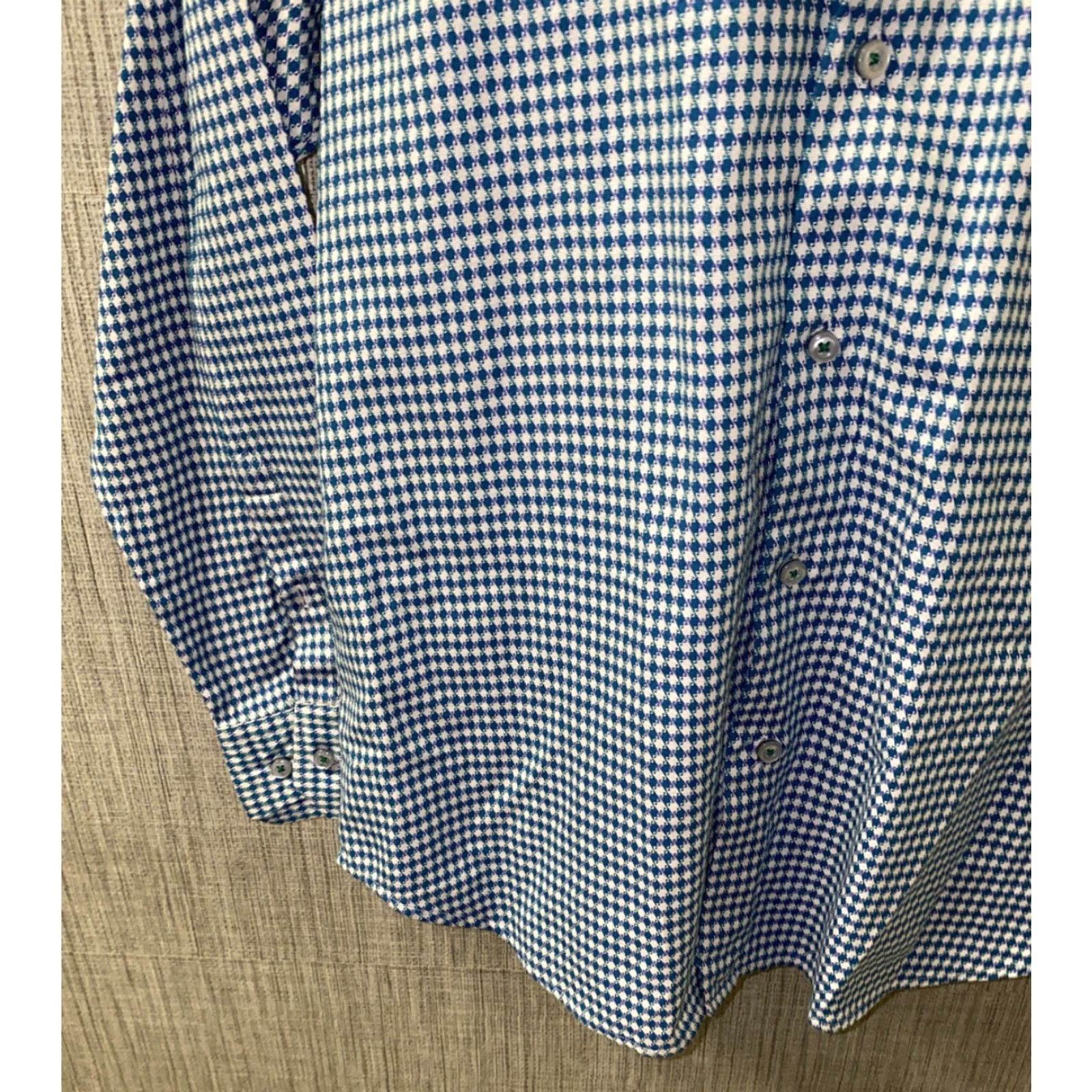 Tommy Bahama Tommy Bahama Shirt Mens Button-Up Long Sleeve Blue/White Size M Multicolor Cotton Casual Geometric Pattern Size US M / EU 48-50 / 2 - 5 Thumbnail