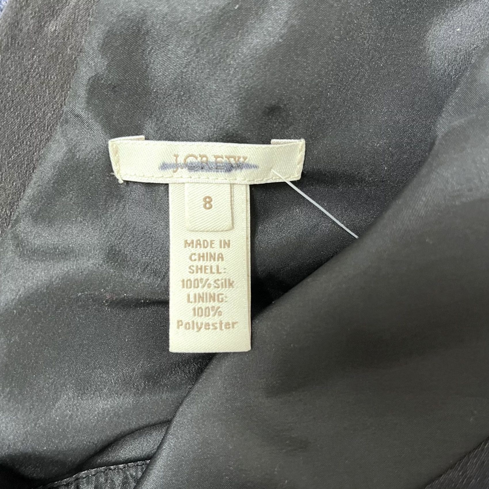 J.Crew J.CREW Dress Womens 8 Gray 100% Silk V-Neck Sleeveless Cocktail Sheath Lined【DO NOT】 Size M / US 6-8 / IT 42-44 - 2 Thumbnail