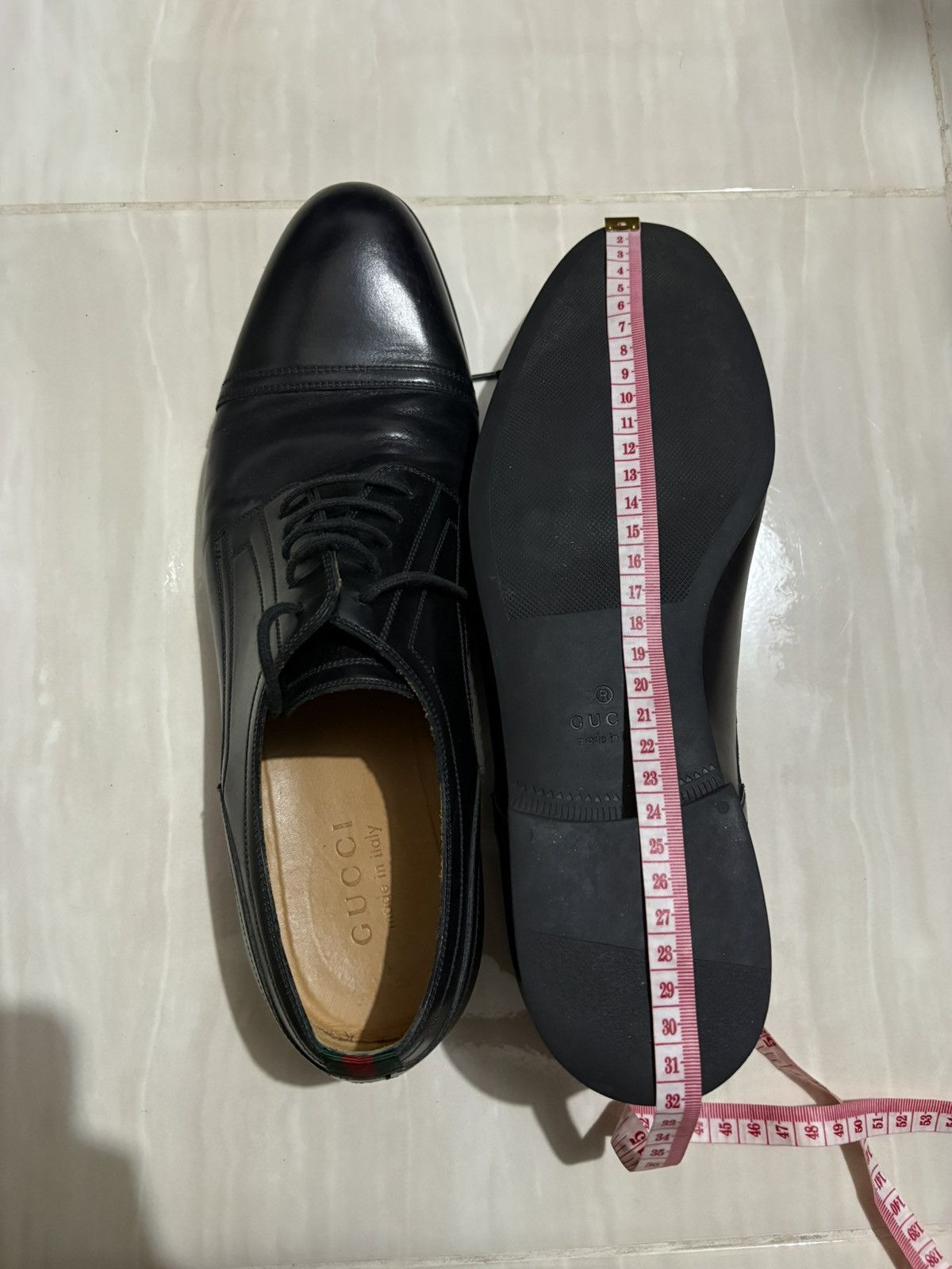 Gucci GUCCI RAVELLO OXFORD LEATHER BLACK SHOES Size US 9.5 / EU 42-43 - 7 Thumbnail
