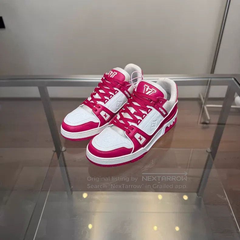 Louis Vuitton Louis Vuitton TRAINER rose red shoes Size US 7.5 / EU 40-41 - 1 Thumbnail