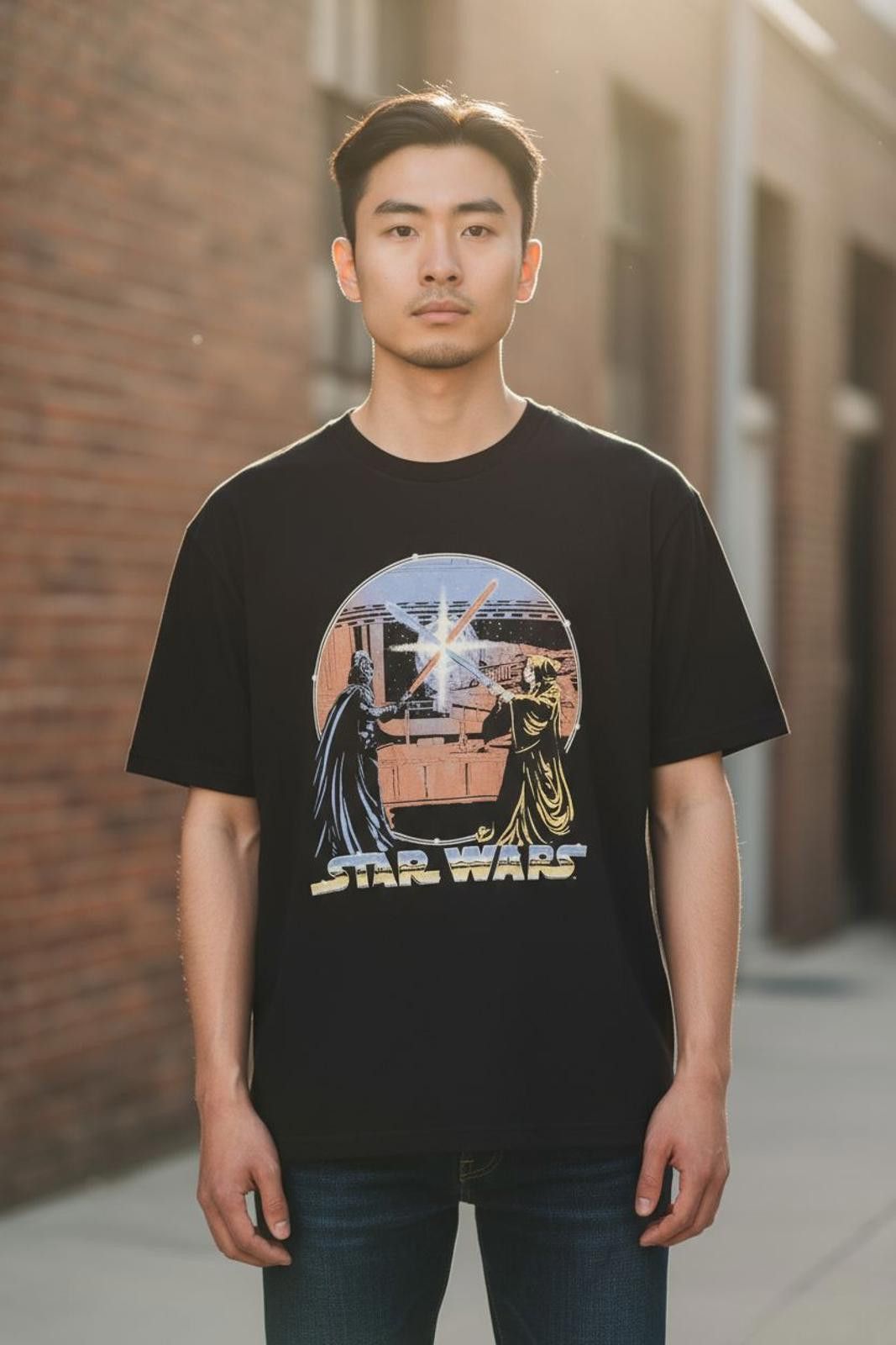 Star Wars Star Wars Graphic Print Black T-Shirt Size US XL / EU 56 / 4 - 1 Thumbnail