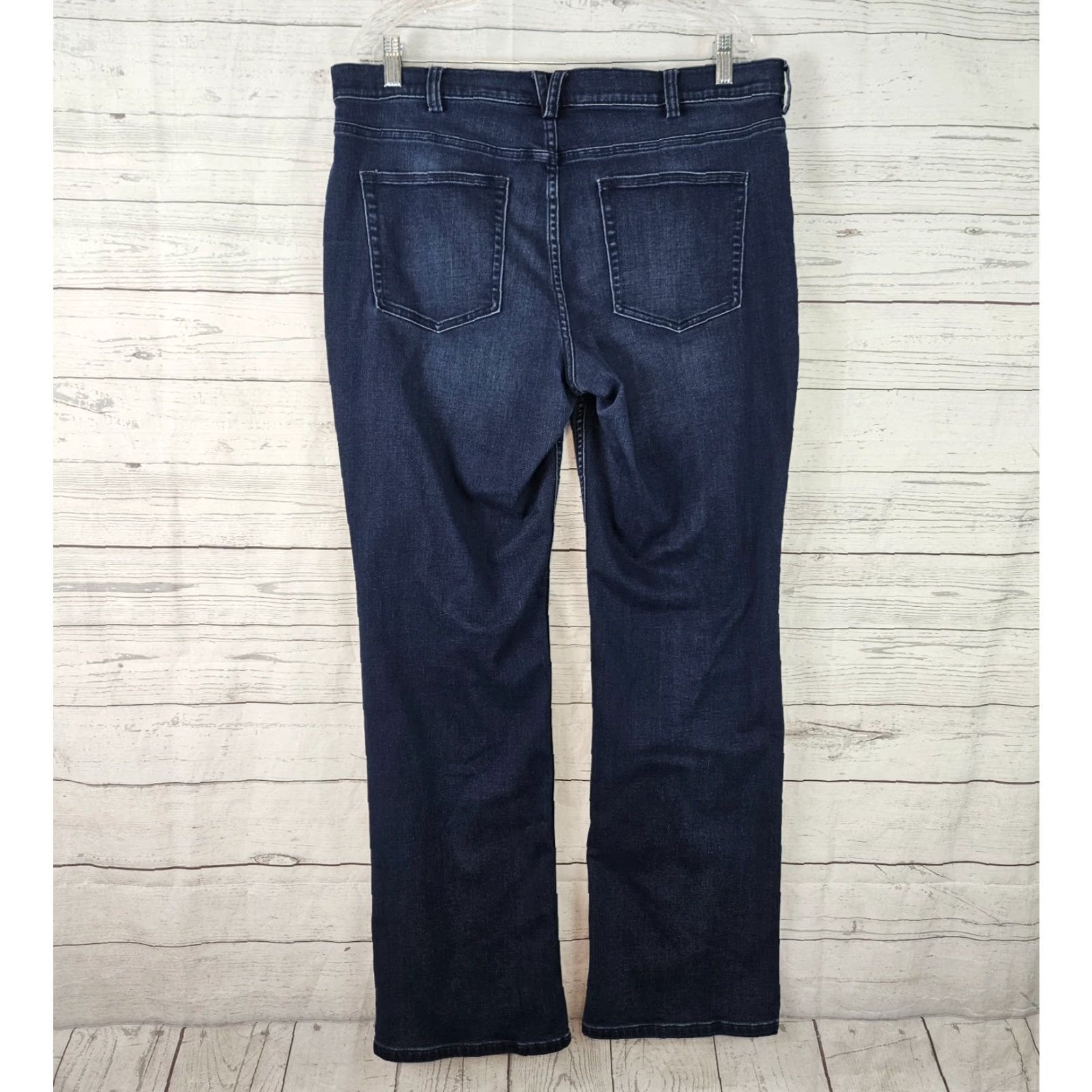 Vintage Duluth Womens Jeans Bootcut Brushed Back 16 Blue Dark Wash Mid Rise Size 38" / US 16 / IT 52 - 3 Thumbnail