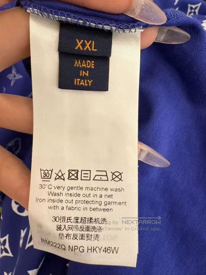 Louis Vuitton Louis Vuitton Blue gradient full logo half-sleeve T-shirt Size US XXL / EU 58 / 5 - 8 Thumbnail