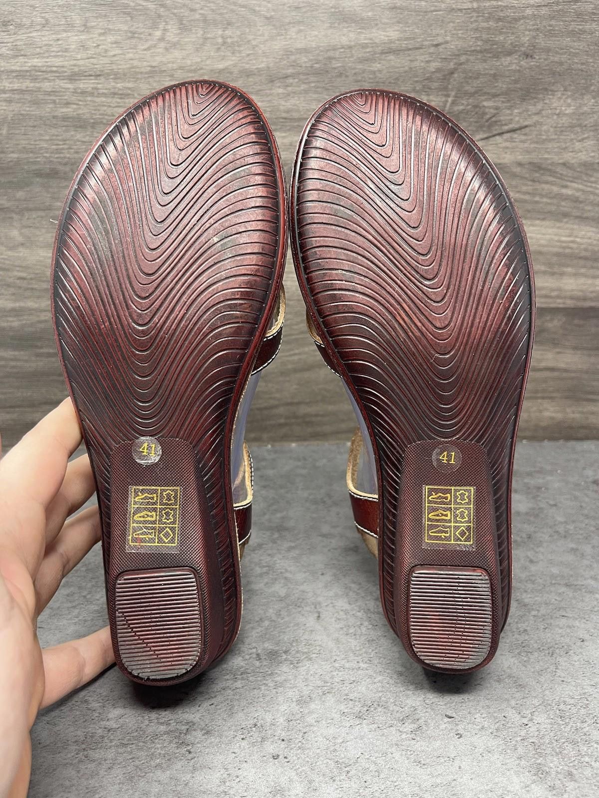 Other Spring Step Marigold Leather Sandals Womens Size 10 (41) Size US 10 / IT 40 - 8 Thumbnail