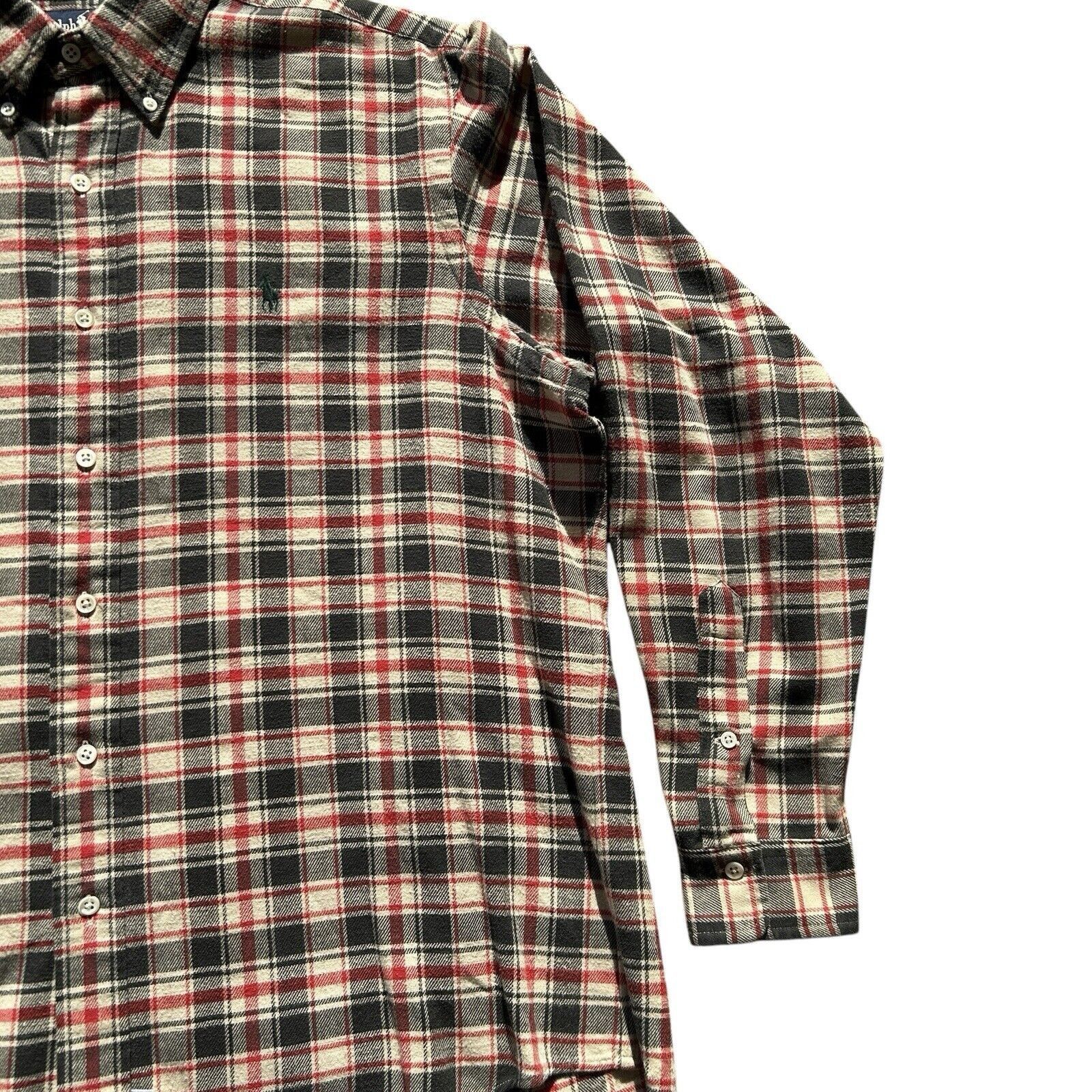 Ralph Lauren Blue Label Ralph Lauren Flannel Shirt Mens Large Plaid Black Red Size US L / EU 52-54 / 3 - 10 Thumbnail