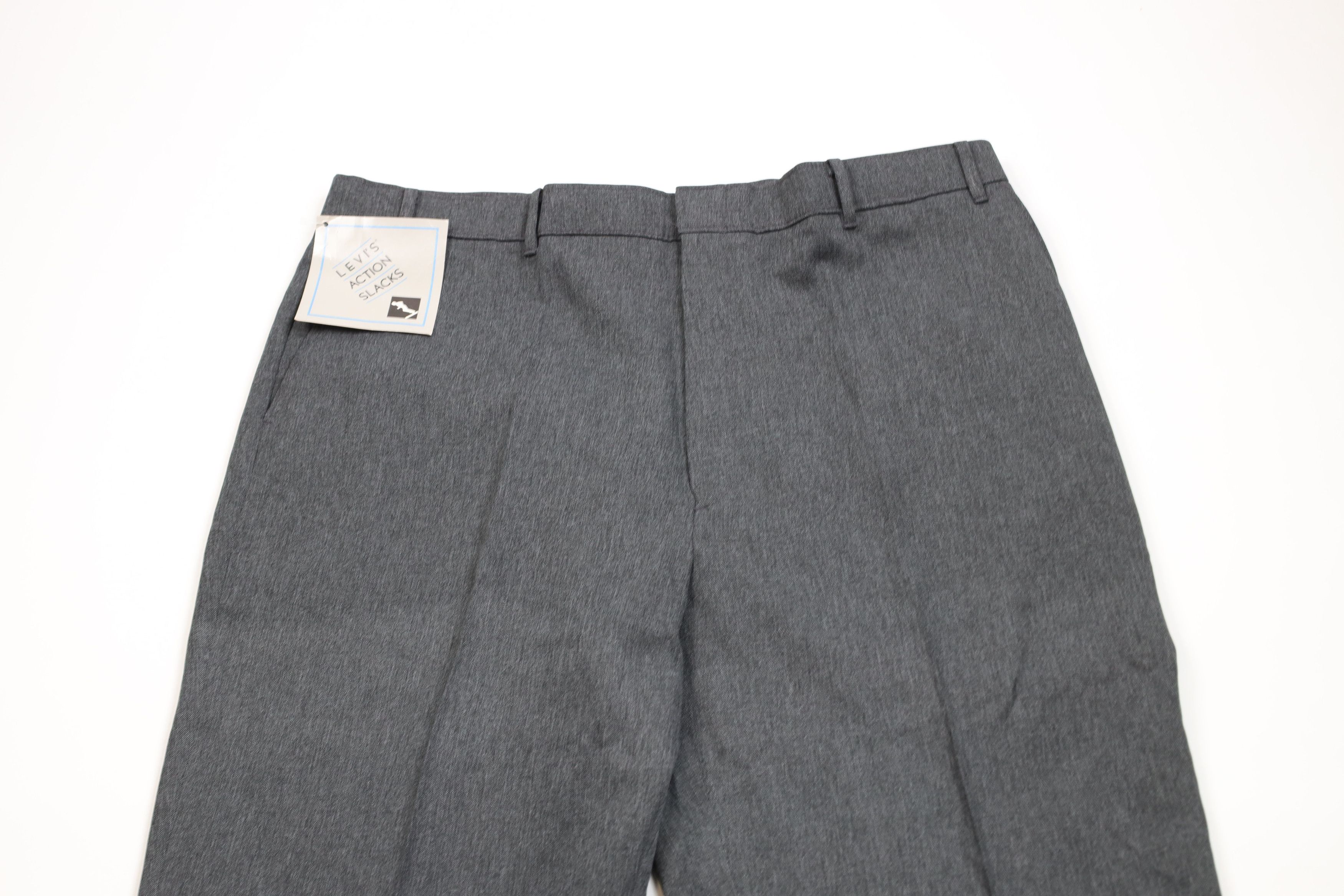 Levi's × Vintage Deadstock Vintage 90s Levis Flared Wide Leg Chino Pants Gray Size US 42 / EU 58 - 2 Thumbnail