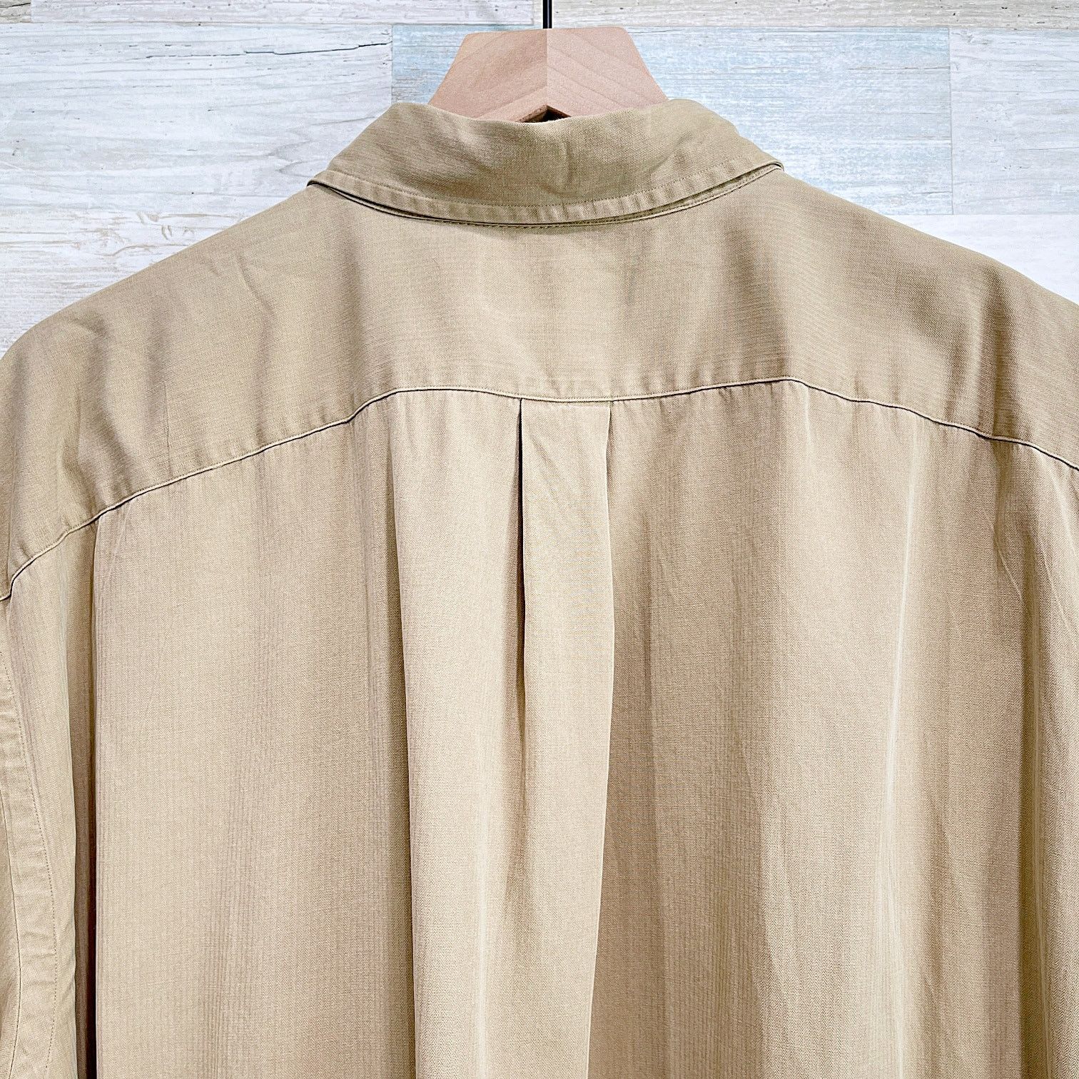 Ralph Lauren Ralph Lauren Vintage Silk Blend Shirt Tan Mens 2XB 2X Big Size US XXL / EU 58 / 5 - 4 Thumbnail