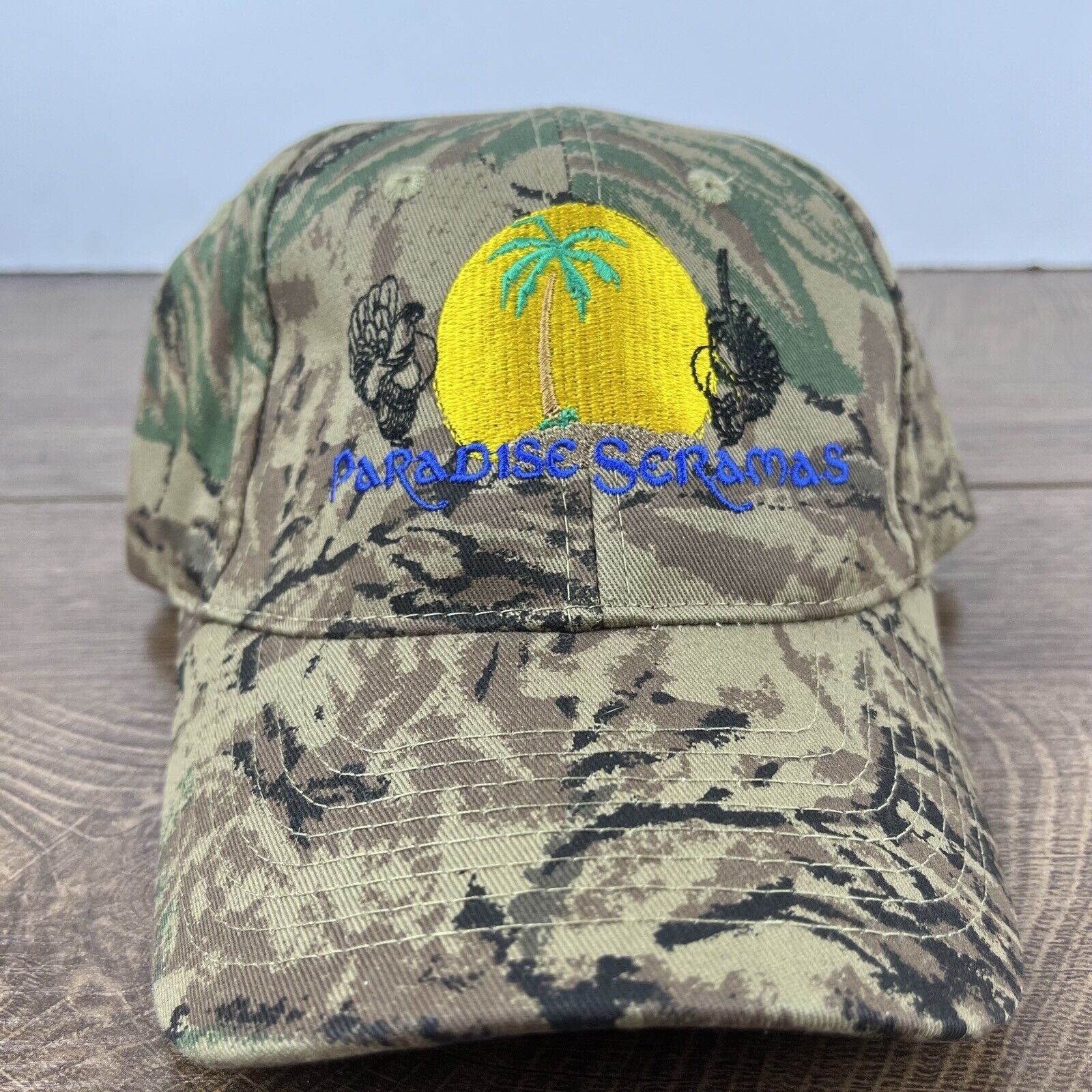 Other Paradise Seramas Hat Adjustable Hat Camo Adjustable Hat Gree Size ONE SIZE - 3 Thumbnail