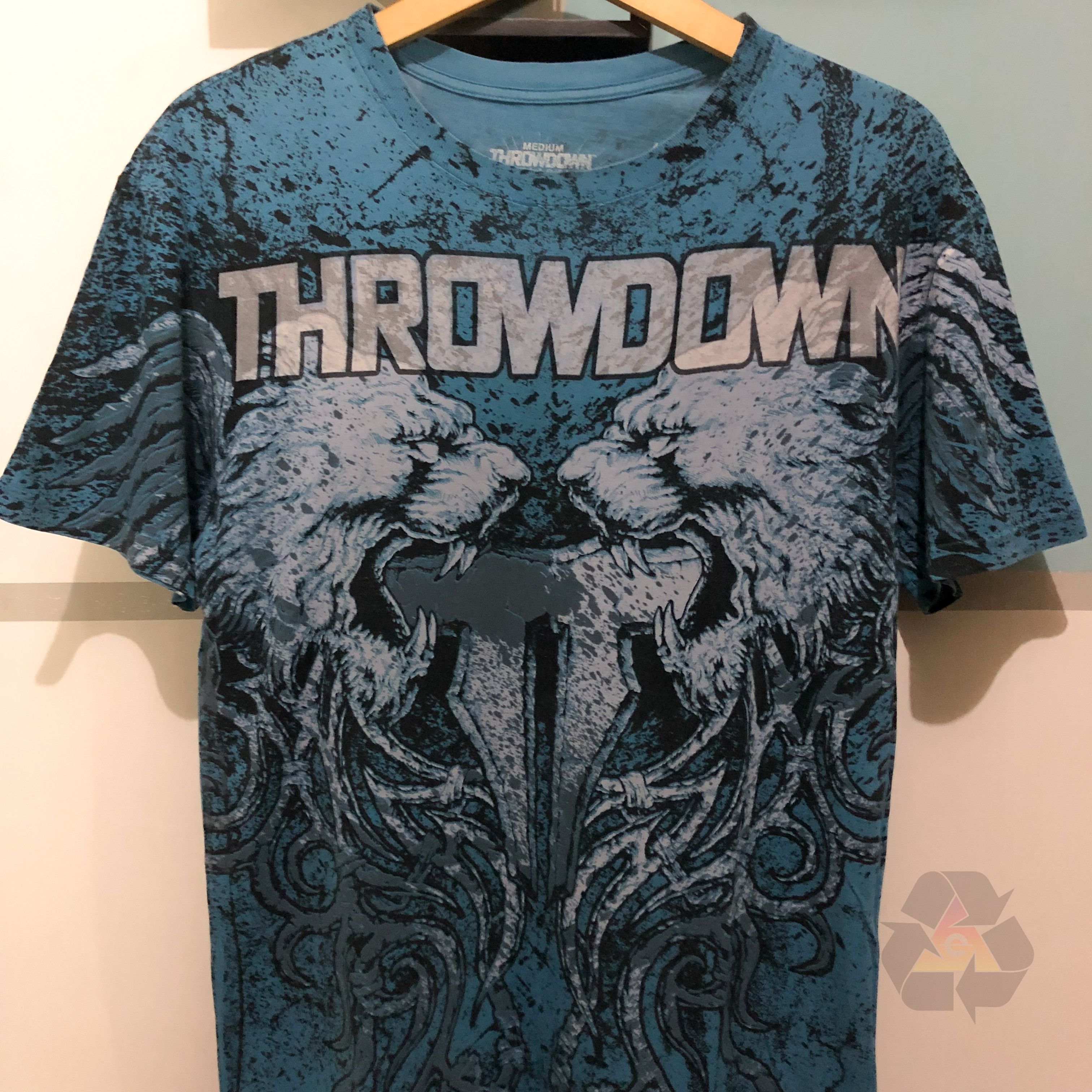 Affliction Vintage Throwdown By Affliction Rare Big Logo T-Shirt Y2K Size US M / EU 48-50 / 2 - 5 Thumbnail