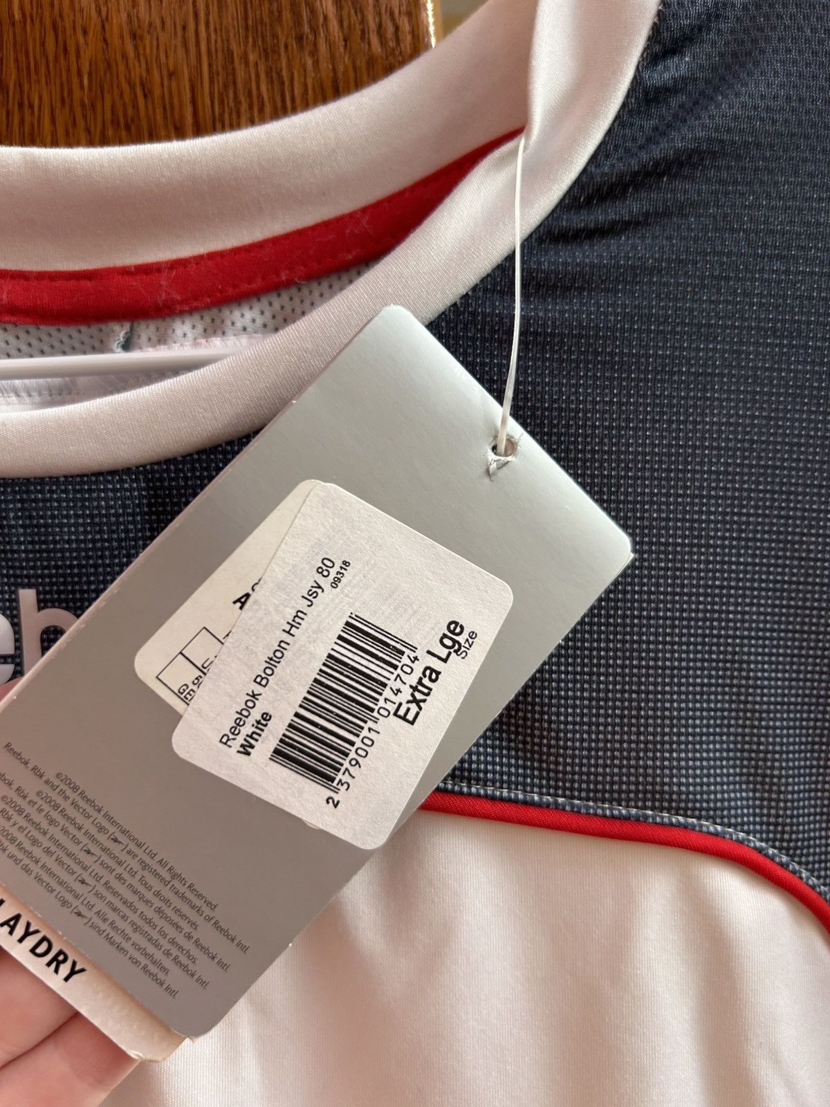 Reebok 2008-09 Bolton Wanderers Reebok Home Soccer Jersey Football Size US XL / EU 56 / 4 - 11 Thumbnail