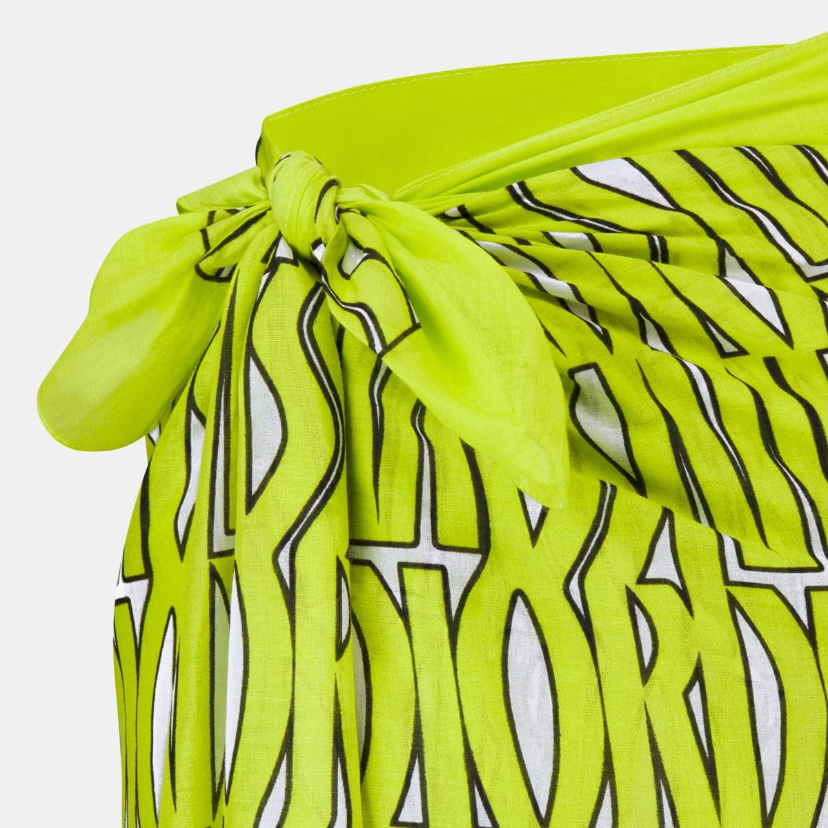Dior o1bcso1str0226 Size:OS/Allover Sarong in White/Yellow Size ONE SIZE - 3 Thumbnail