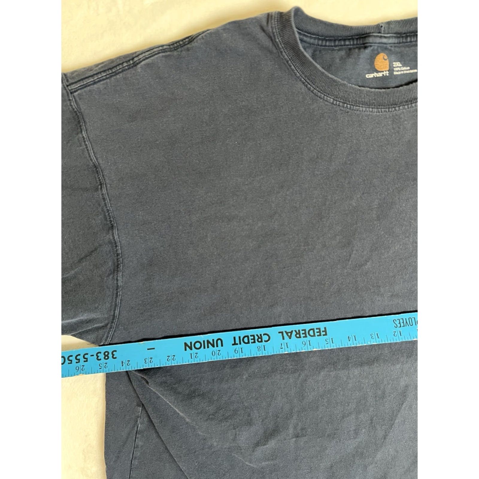 Carhartt VINTAGE Carhartt Blue Pocket Shirt 2XL K87 Men’s T-Shirt Crew Neck Short Sleeve Relaxed Fit Grunge Sun Faded 90s Classic Pockets Size US XXL / EU 58 / 5 - 4 Thumbnail