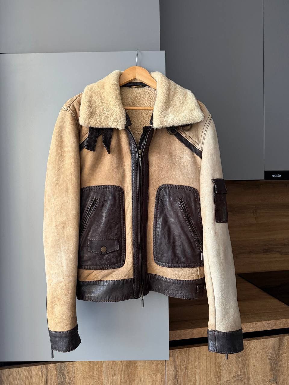 Roberto Cavalli Roberto Cavalli Shearling Leather Biker Fur Detail Jacket Size US L / EU 52-54 / 3 - 1 Thumbnail