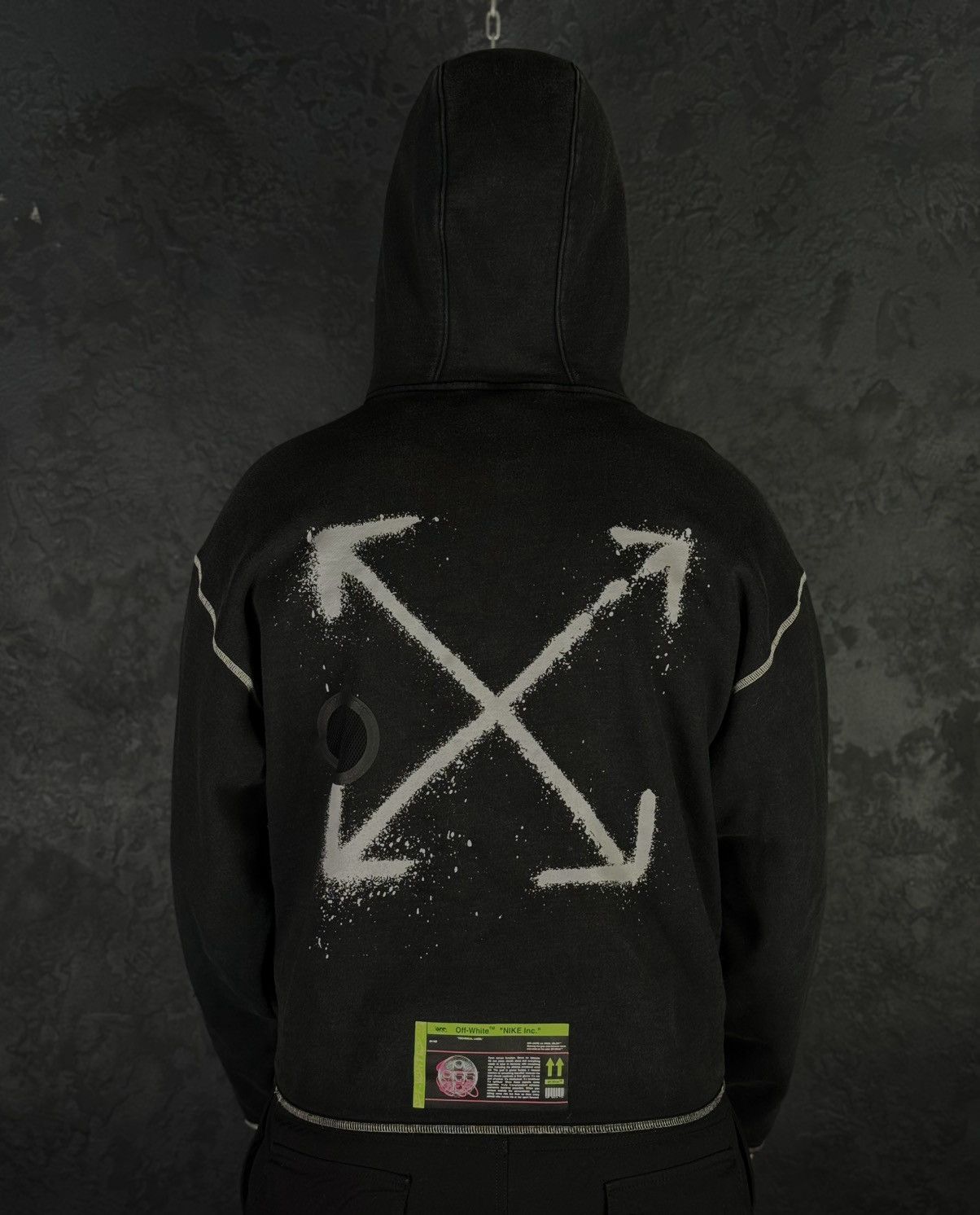 Nike × Off-White NIKE x OFF-WHITE SS20 Black NRG Hoodie Virgil Abloh Size US M / EU 48-50 / 2 - 2 Thumbnail