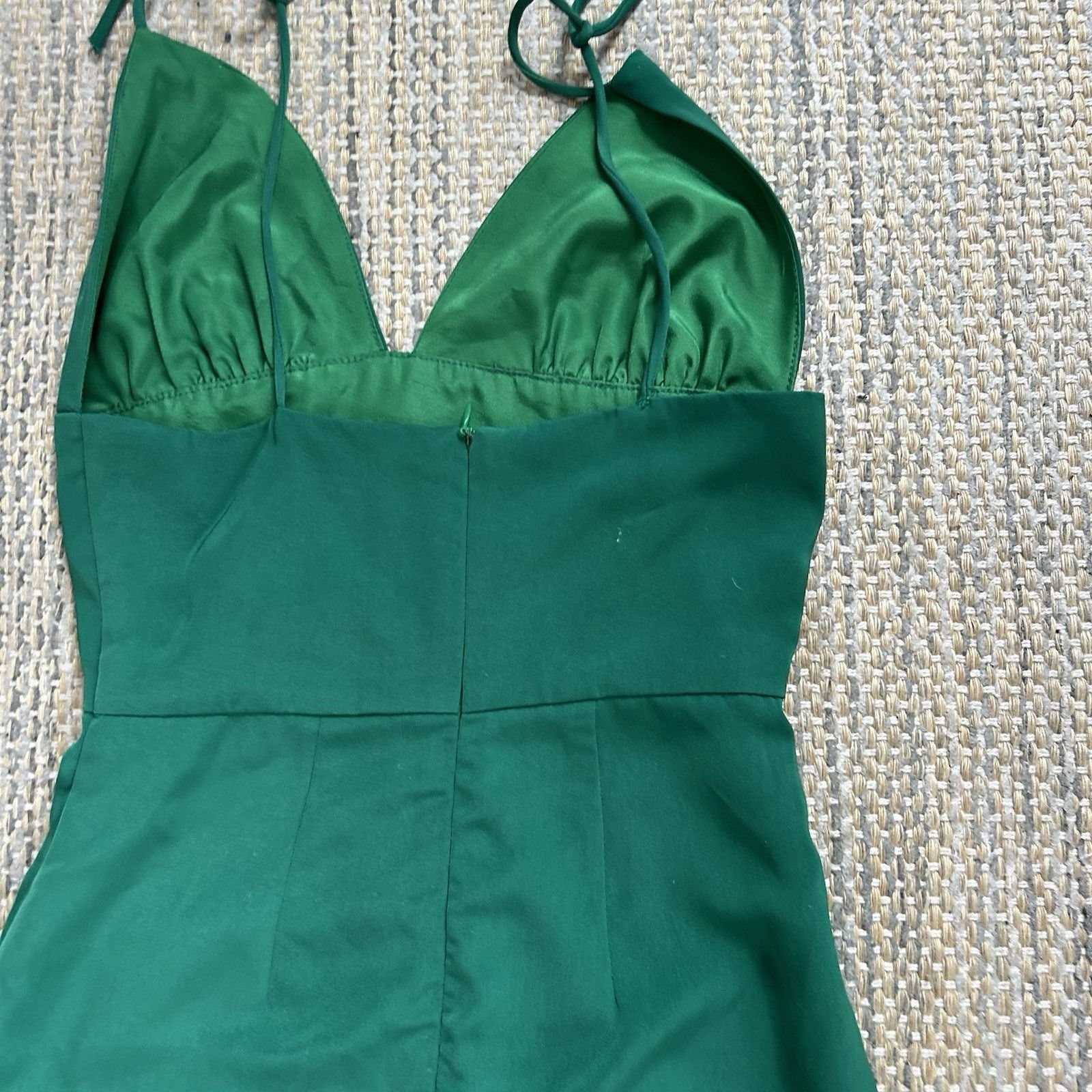 Revolve Superdown Women's Mini Green Dress Petunia Tie Strap