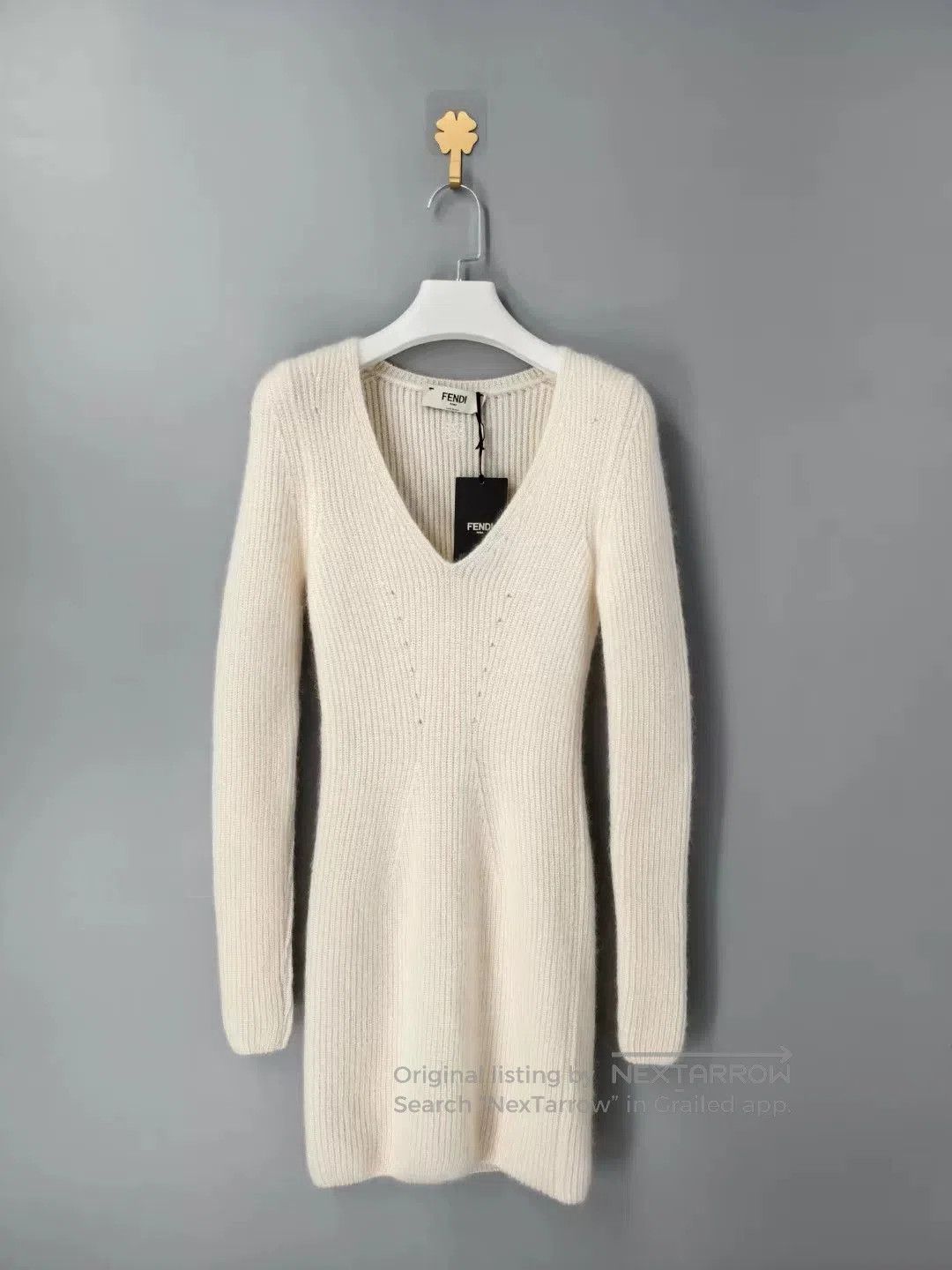 Fendi fendi ivory cashmere knit dress. Size S / US 4 / IT 40 - 1 Thumbnail