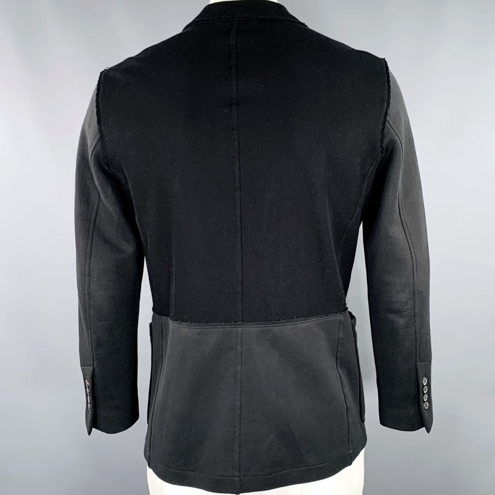 Lanvin LANVIN Jacket Size 42 Black Mixed Fabrics Cotton Single breasted Jacket Mens Medium? Size US XS / EU 42 / 0 - 4 Thumbnail