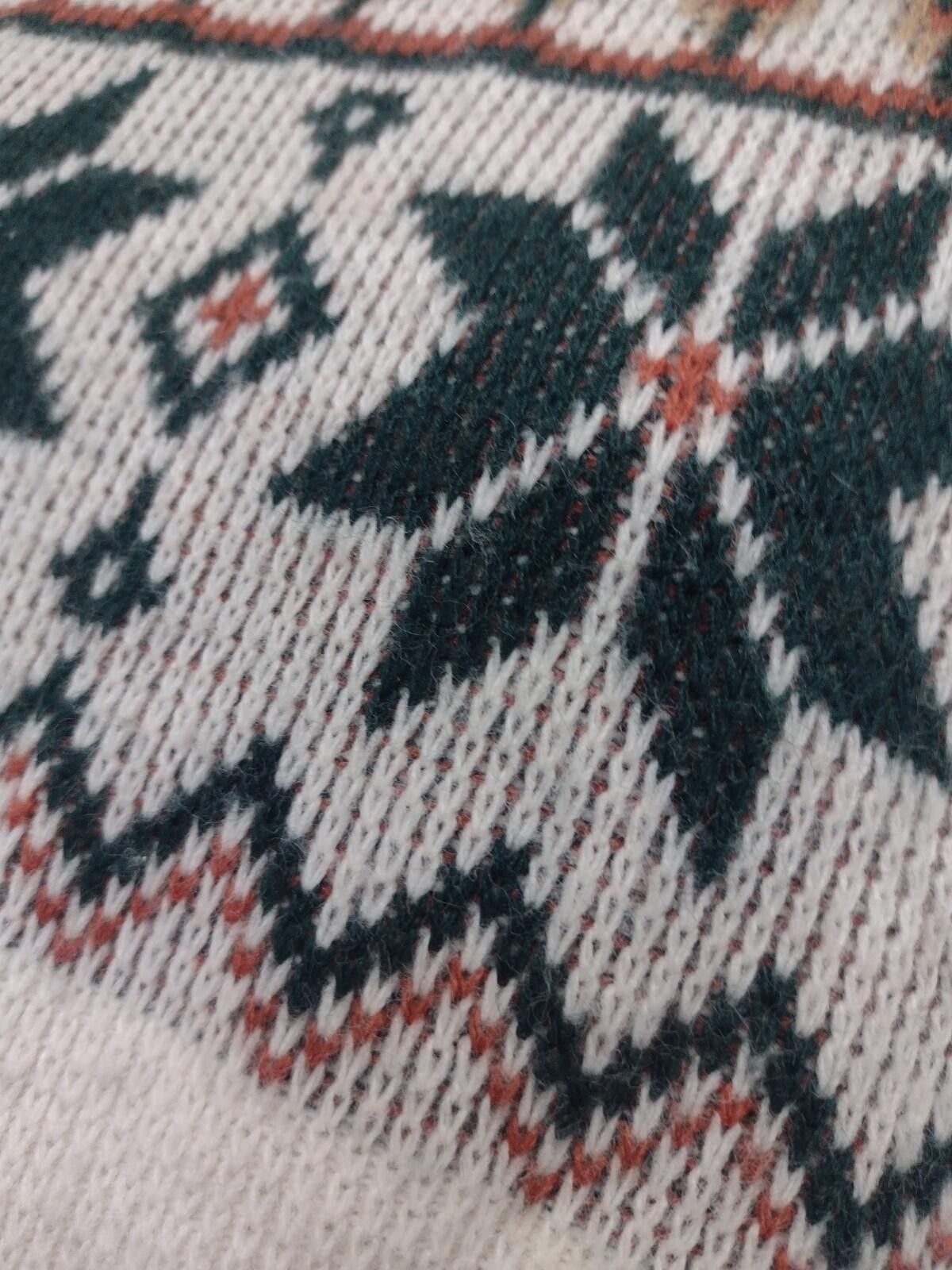 Other 80s McBriar Fair Isle Sweater M Cream Rust Green Nordic Knit Size US M / EU 48-50 / 2 - 4 Thumbnail