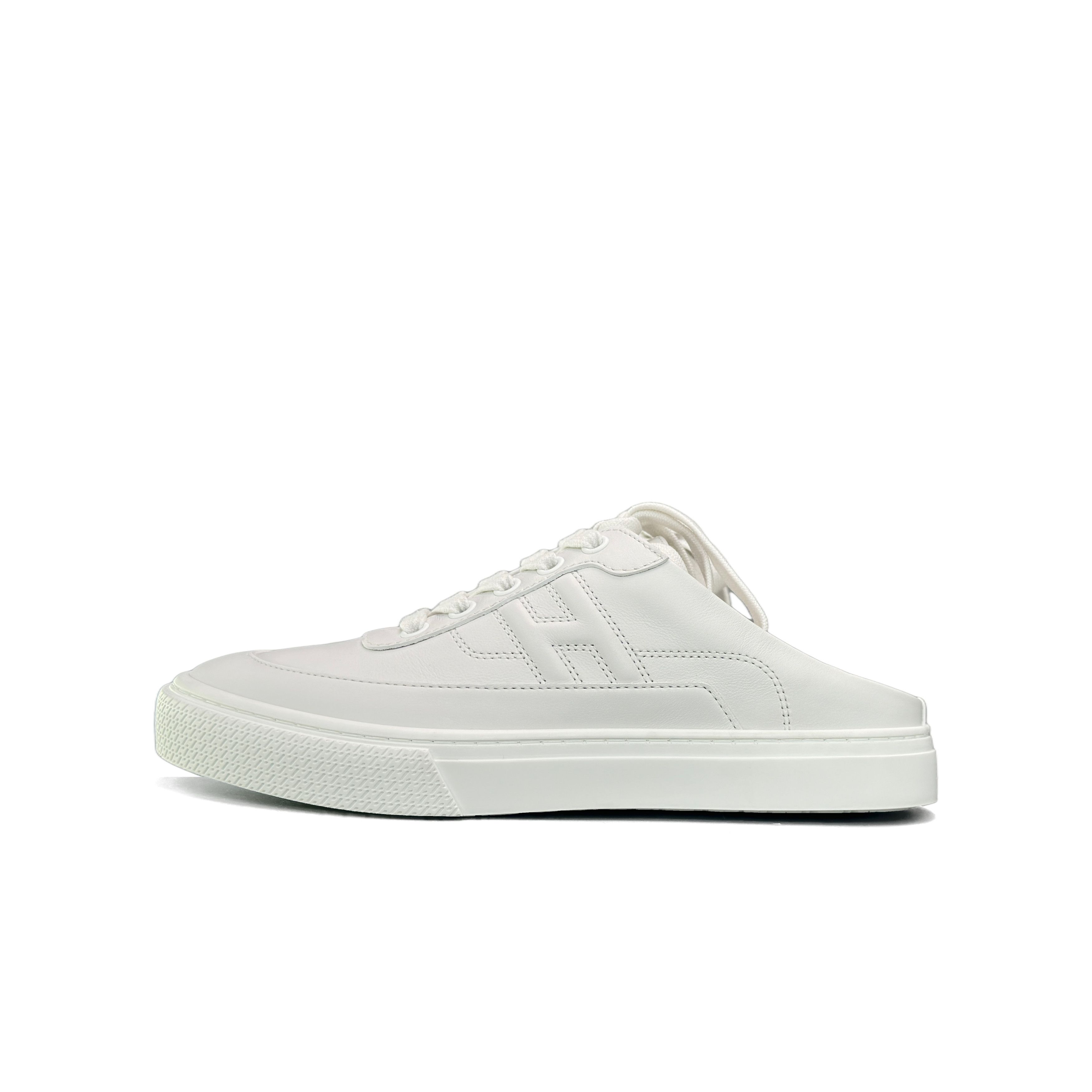 Hermes Hermès Keep White Leather Slip Ons Size 36.5 Size US 6.5 / IT 36.5 - 1 Thumbnail