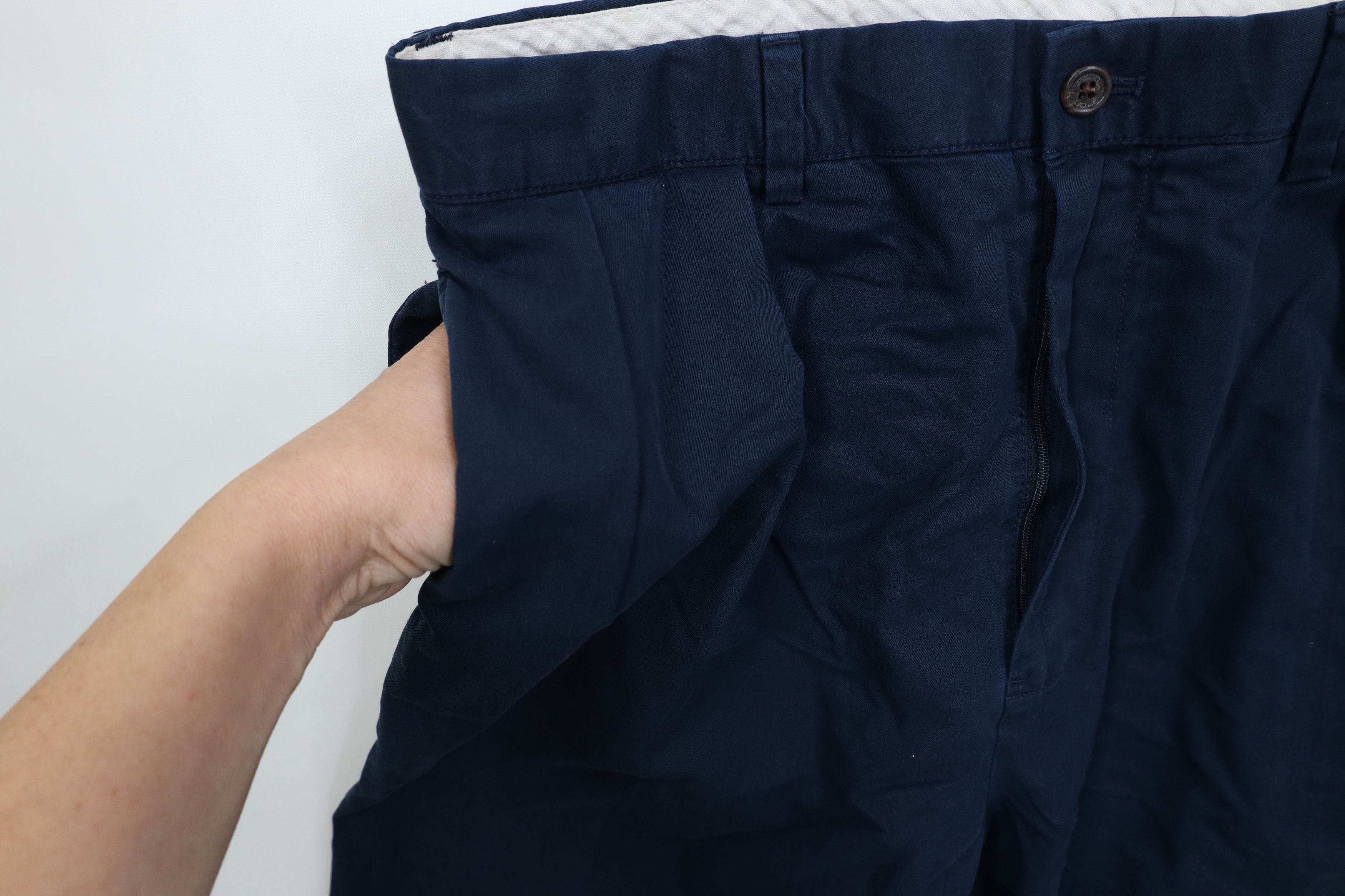 Ralph Lauren Vintage 90s Polo Golf Ralph Lauren Chino Shorts Blue Cotton Size US 34 / EU 50 - 6 Thumbnail