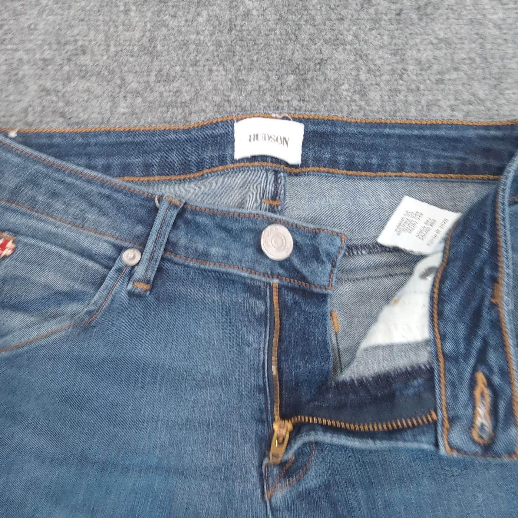 Hudson Hudson Womens Blue Denim Straight Leg Jeans Size 25 (26x26) Stretch Size 42" / US 20 - 6 Thumbnail