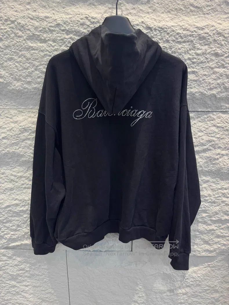 Balenciaga Balenciaga Logo Rhinestone Zipper Sweatshirt Size US M / EU 48-50 / 2 - 4 Thumbnail