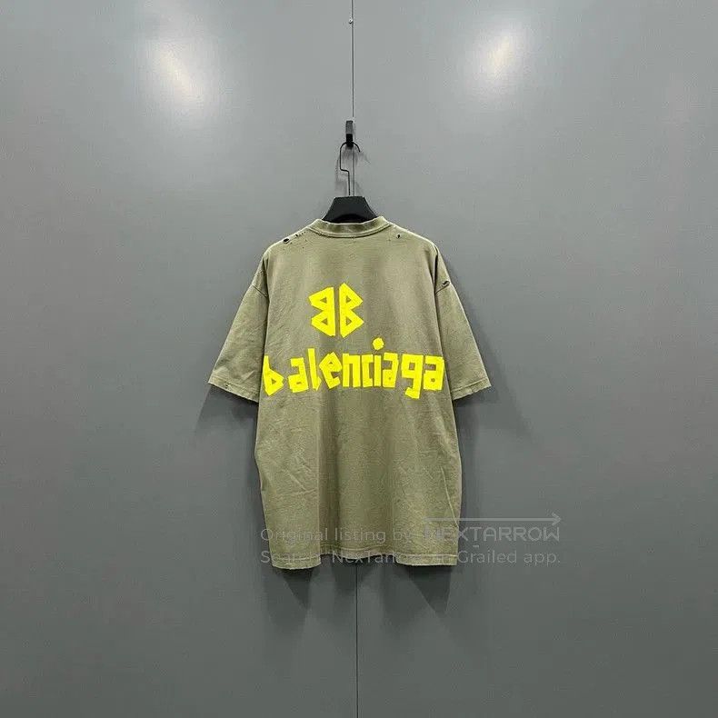 Balenciaga Balenciaga Washed Logo Short Sleeve Tee. Size US XL / EU 56 / 4 - 2 Thumbnail