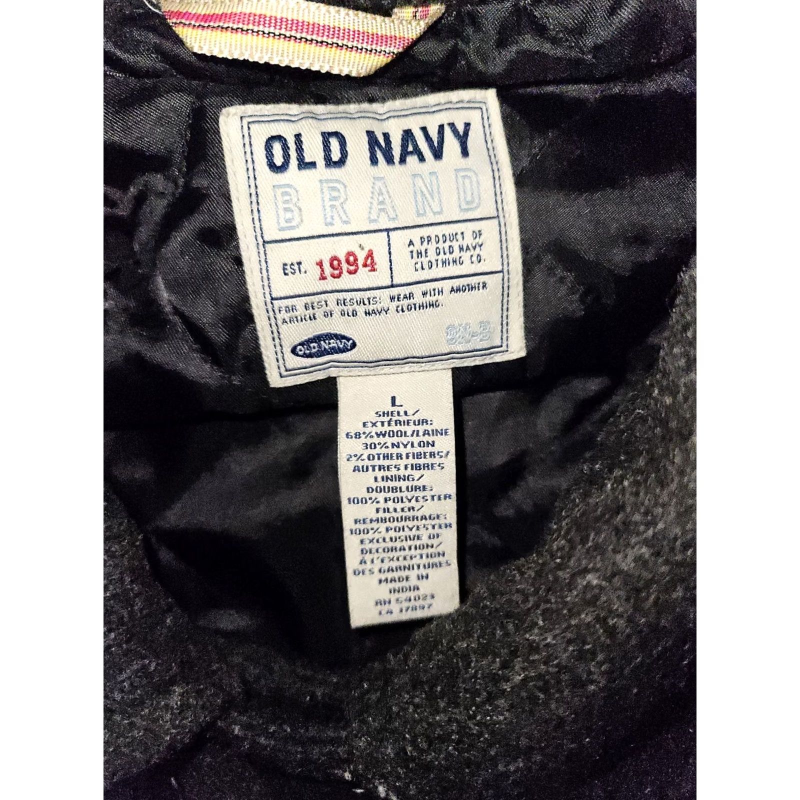 Old Navy VINTAGE Old Navy Double Breasted Wool Blend Pea Coat Women's Large Heather Gray Coat Womens Large Gray Wool Blend Pea Coat Size L / US 10 / IT 46 - 2 Thumbnail