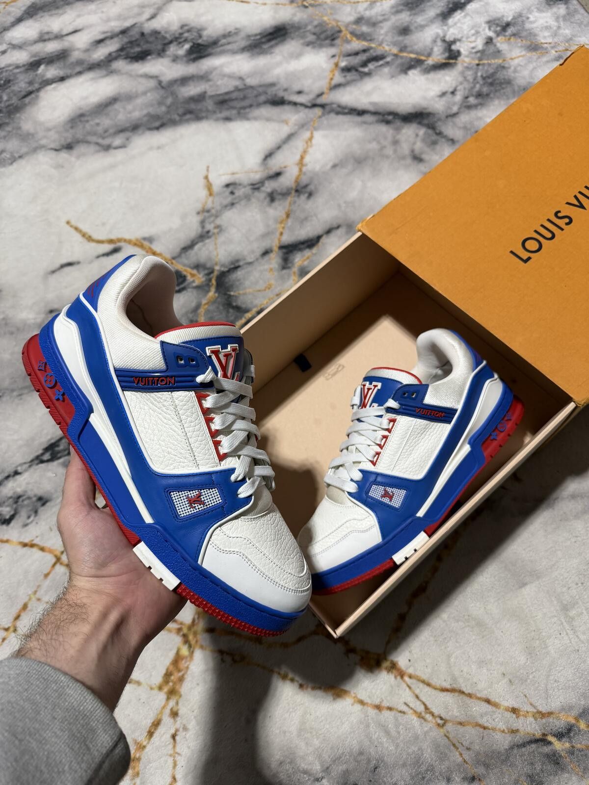 Louis Vuitton Louis Vuitton LV Trainer Blue White Red - Sz 10US Size US 10 / EU 43 - 1 Thumbnail
