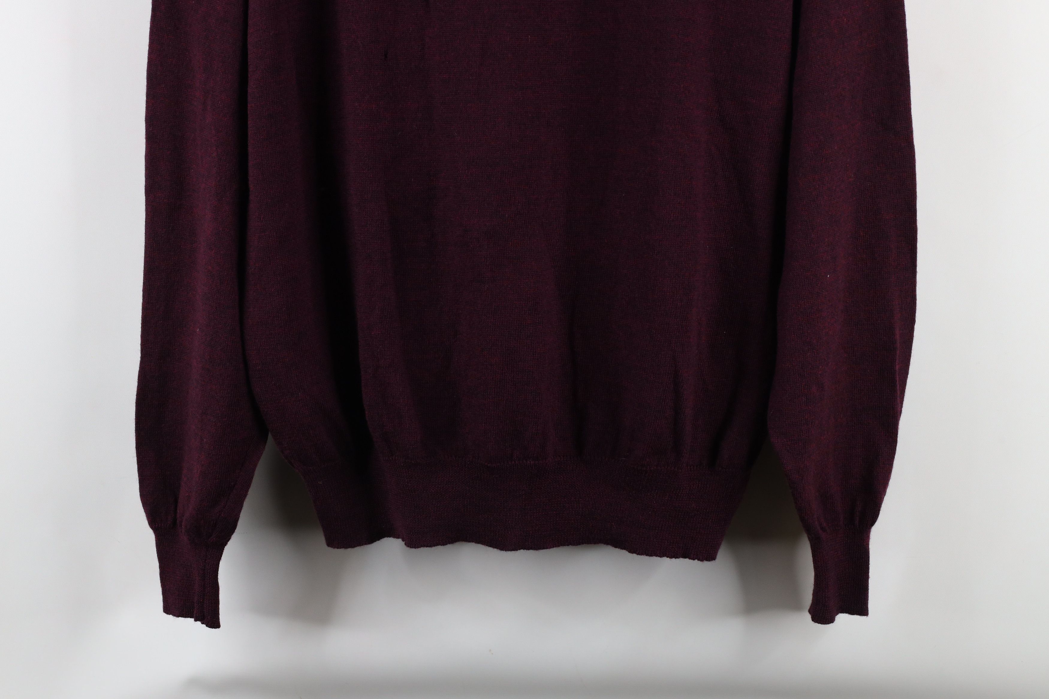 Vintage Vintage 90s Streetwear Merino Wool Knit Mock Neck Sweater Size US L / EU 52-54 / 3 - 3 Thumbnail