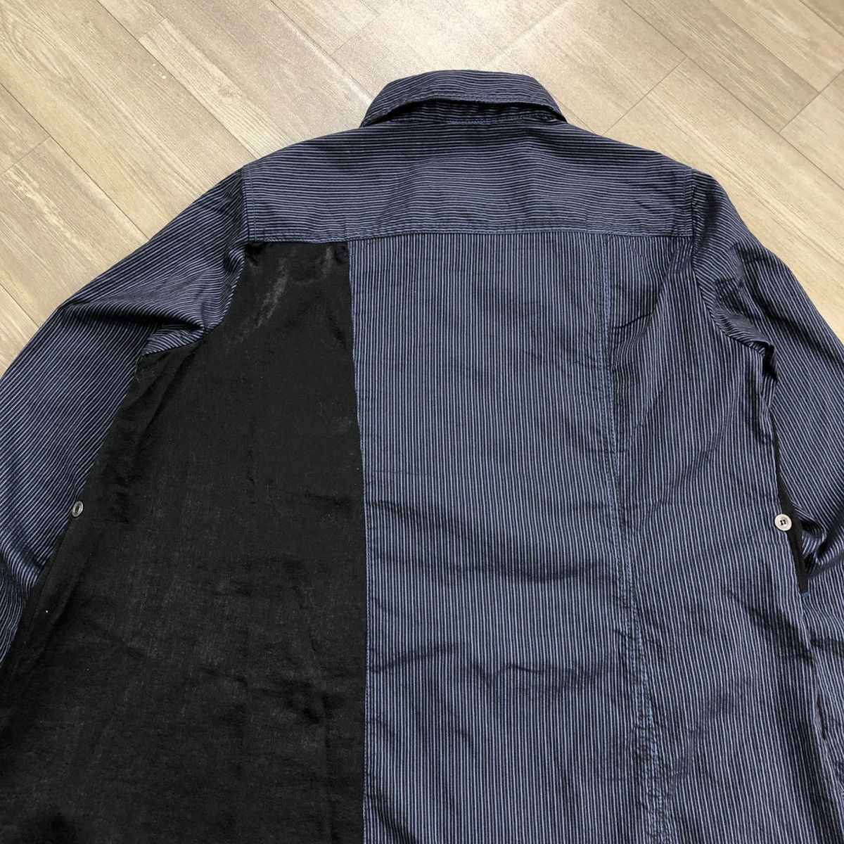 If Six Was Nine × Japanese Brand × Le Grande Bleu (L.G.B.) 2000s Algonquins Bondage Punk LGB GOA Striped Button Up Size US M / EU 48-50 / 2 - 18 Thumbnail