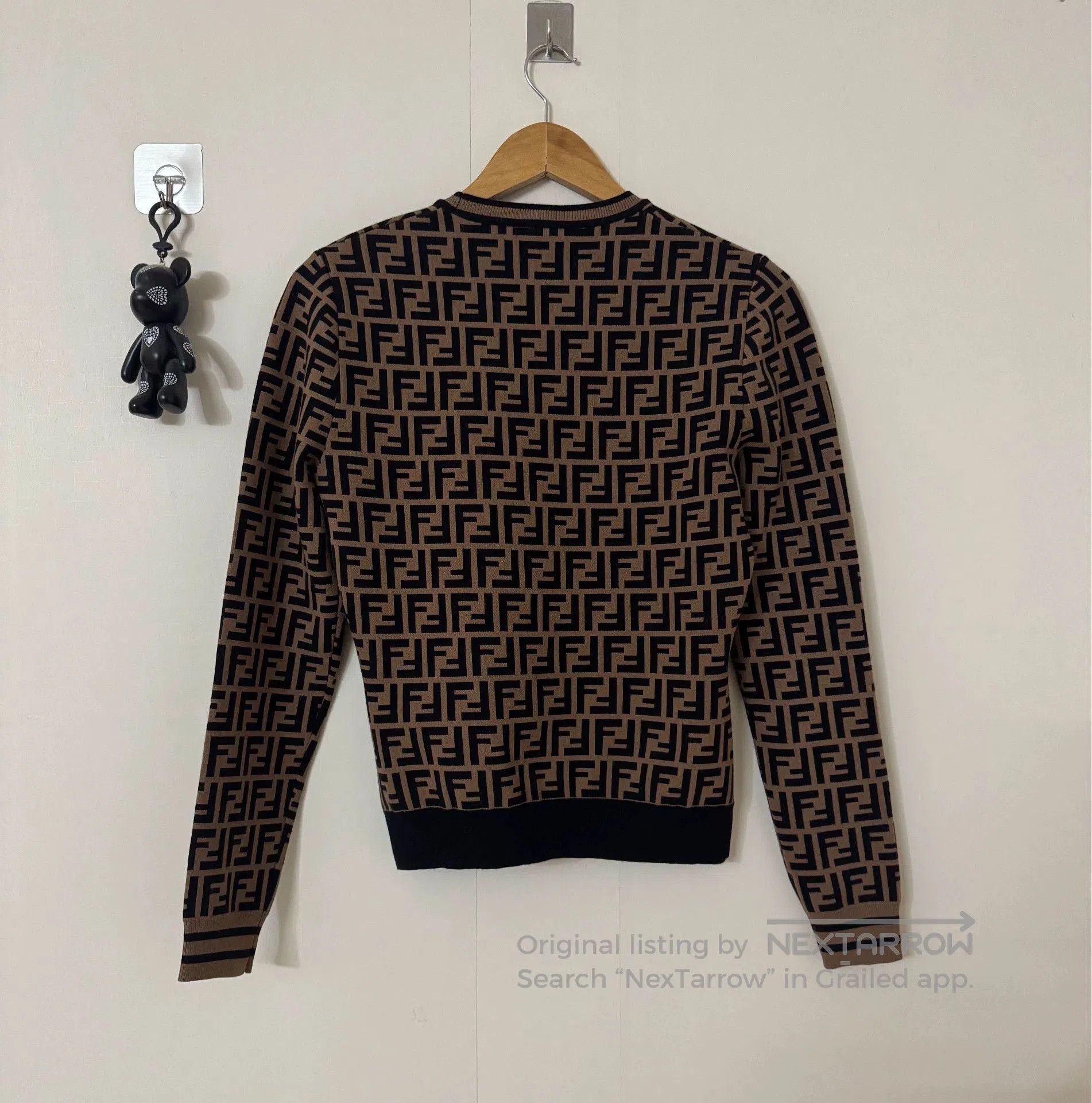 Fendi fendi brown logo knit sweater. Size US M / EU 48-50 / 2 - 2 Thumbnail