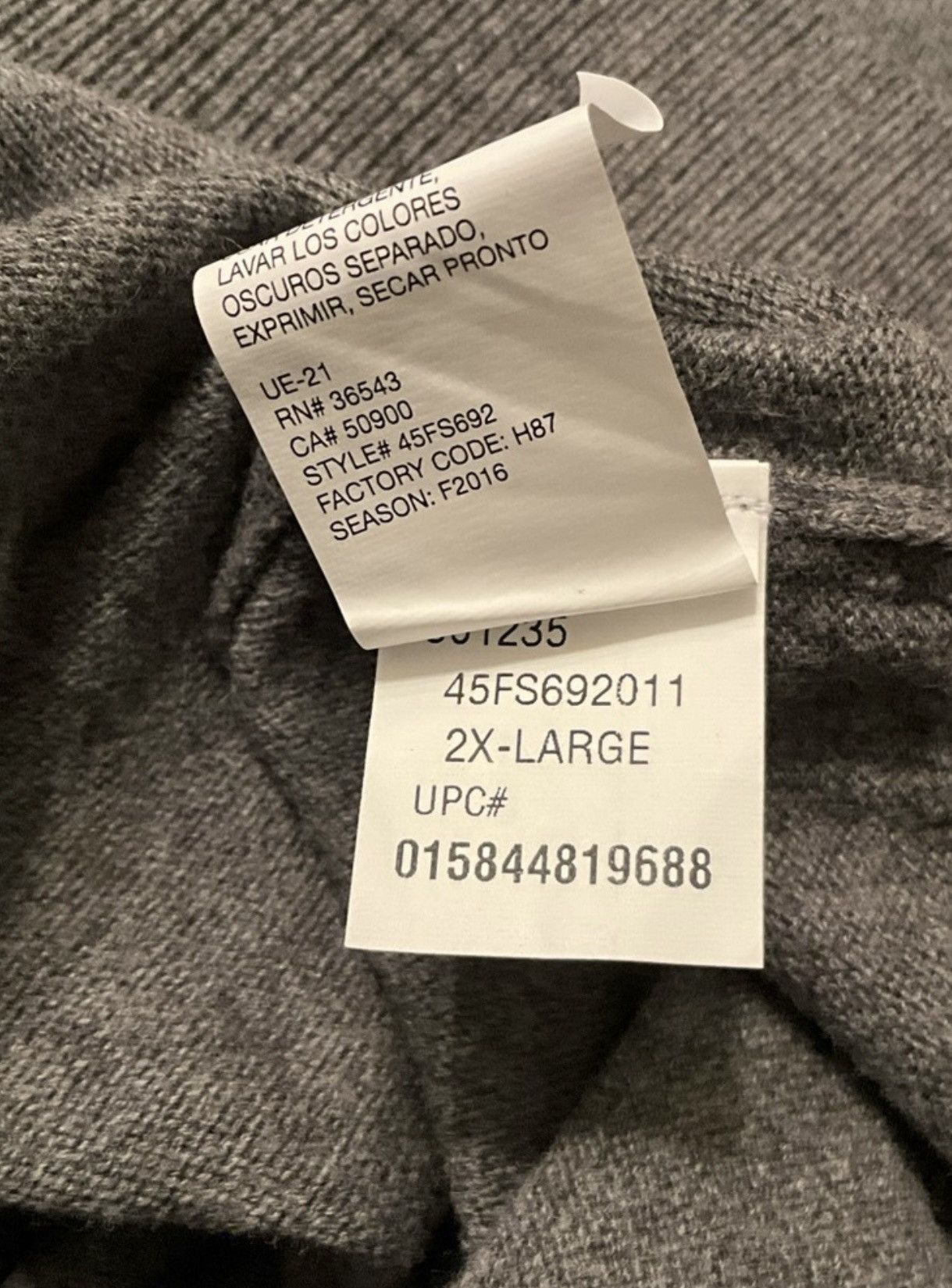 Izod NWT IZOD Men's Gray V-Neck Sweater XXL Size US XXL / EU 58 / 5 - 6 Thumbnail