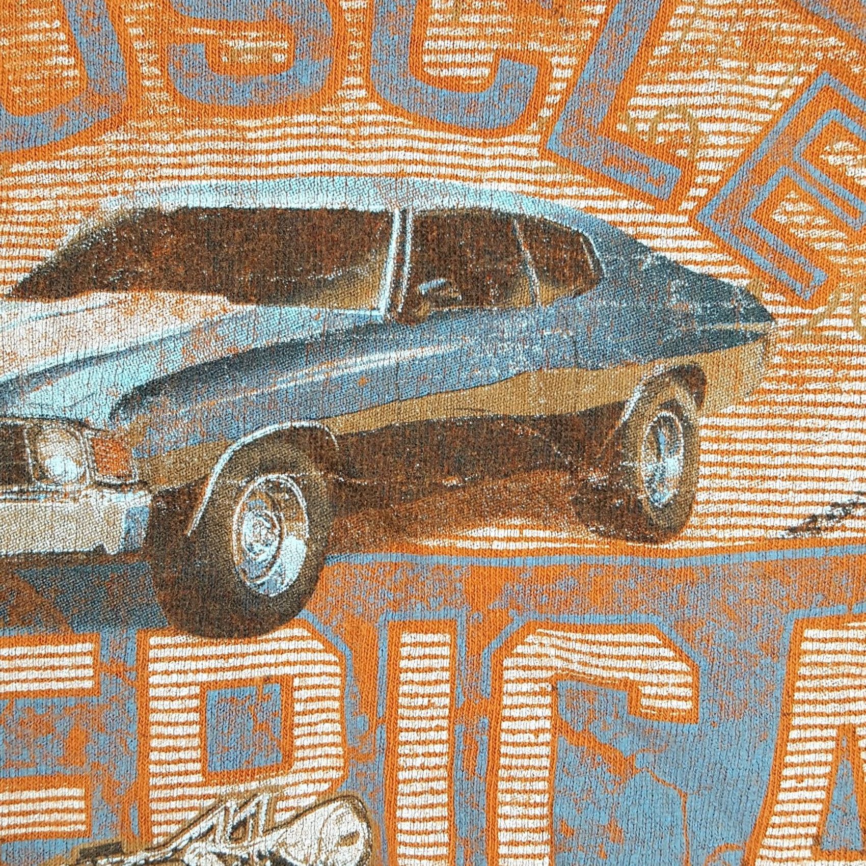 Gildan VTG American Muscle Machines Men's L Orange Biker Car T Shirt Size US L / EU 52-54 / 3 - 4 Thumbnail
