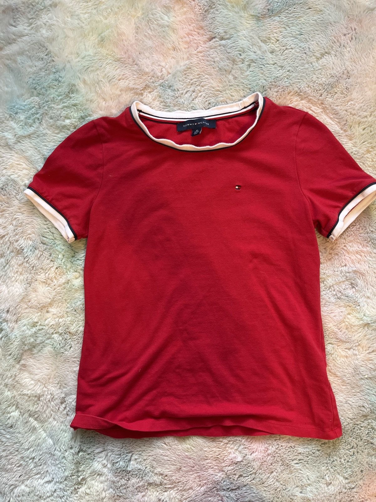 Tommy Hilfiger Tommy Hilfiger Red Ringer Tee Size XS / US 0-2 / IT 36-38 - 1 Thumbnail