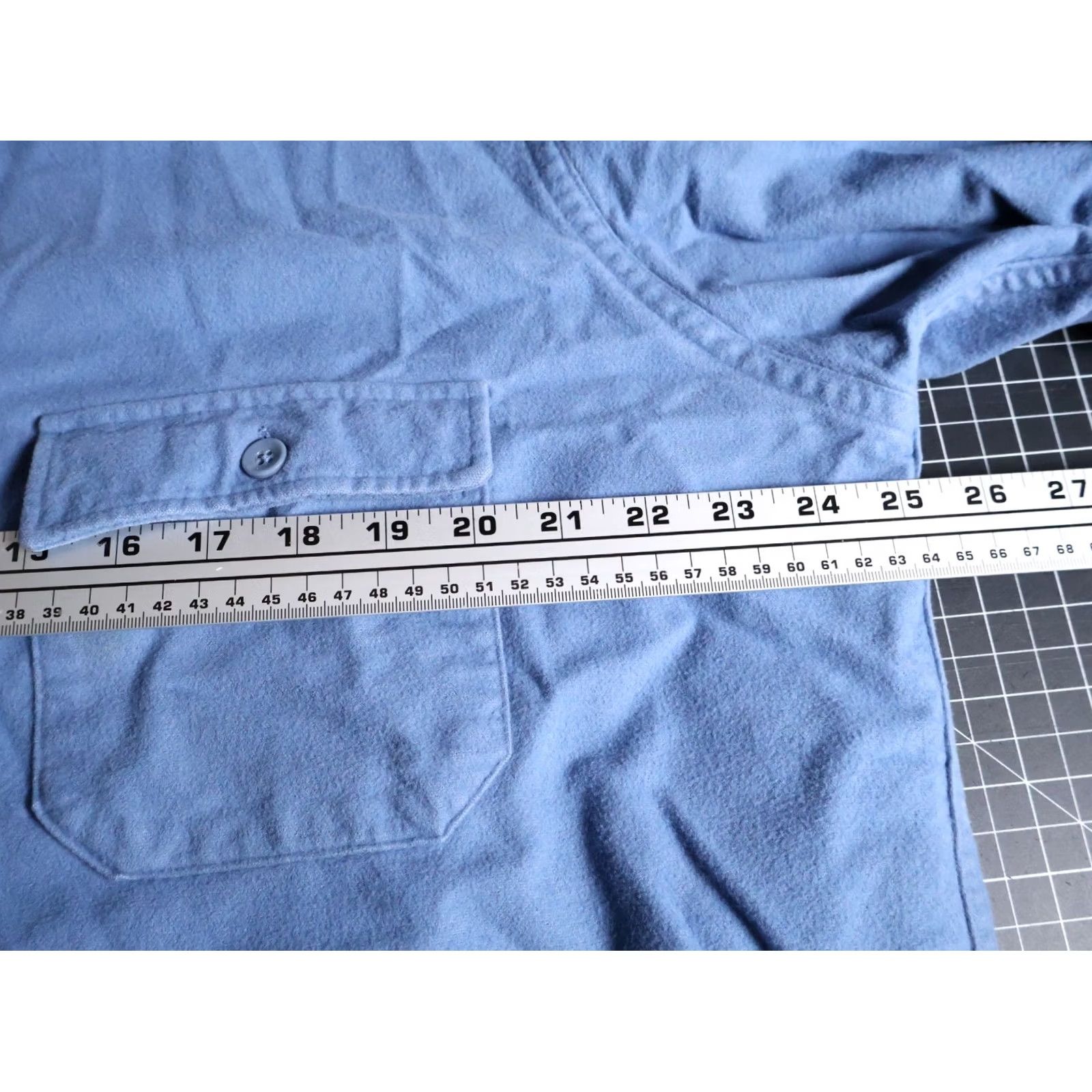 Vintage VINTAGE L.L. Bean Chamois Cloth Shirt Mens 17.5 Tall / XLT Blue Workwear VTG Button-Up Flannel Shirt Size US XL / EU 56 / 4 - 7 Thumbnail