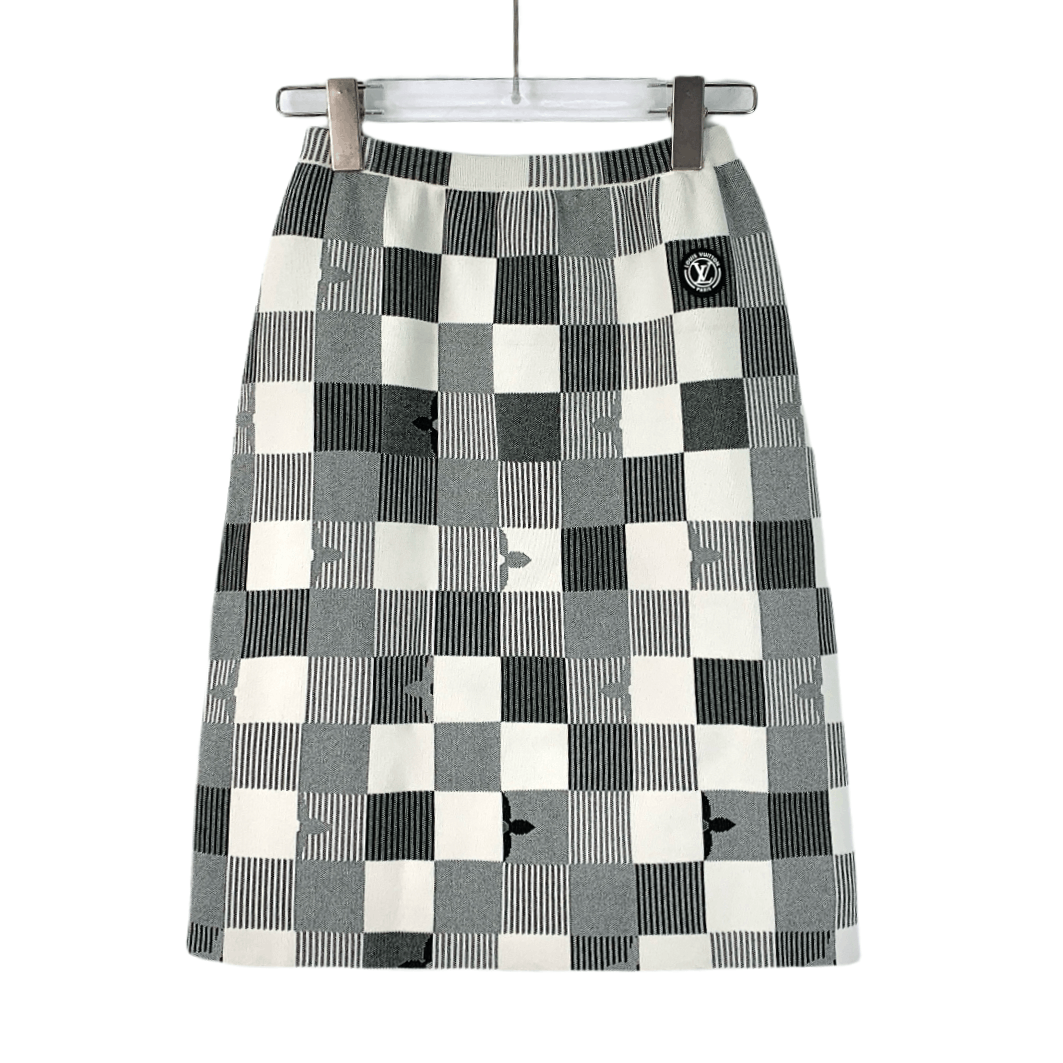 Louis Vuitton Louis Vuitton Skirt – Colorblock Damier Logo (Size XS) Size 26" / US 2 / IT 38 - 1 Thumbnail