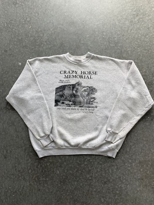 Vintage Boxy Vintage 90s Crazy Horse Sweatshirt Heavyweight | Grailed