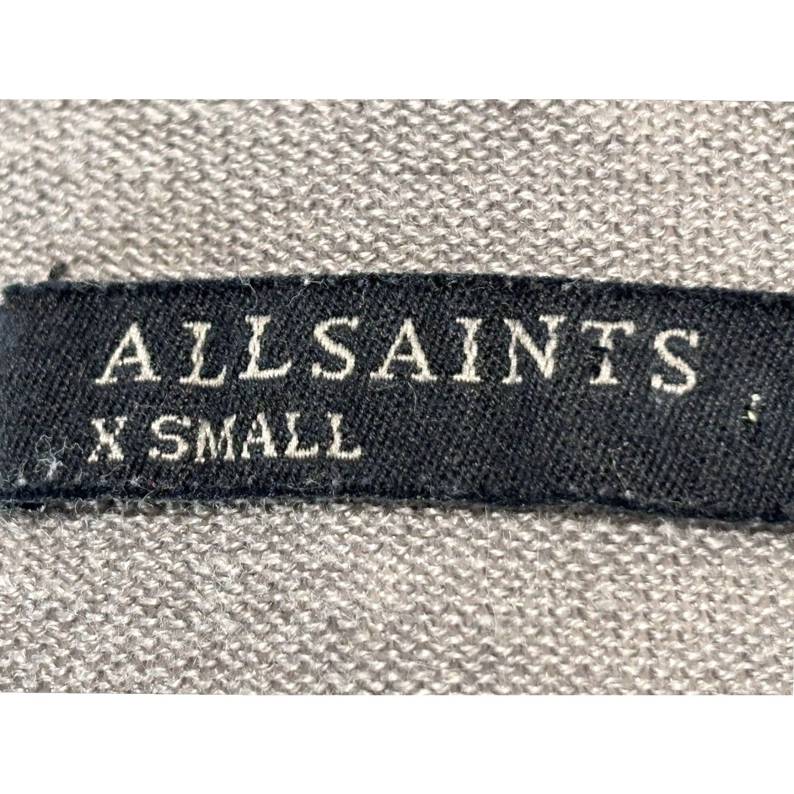 Allsaints VINTAGE AllSaints Women's Grey Linen Pullover Sweater XS Long Sleeve Crew Neck Size XS / US 0-2 / IT 36-38 - 6 Thumbnail