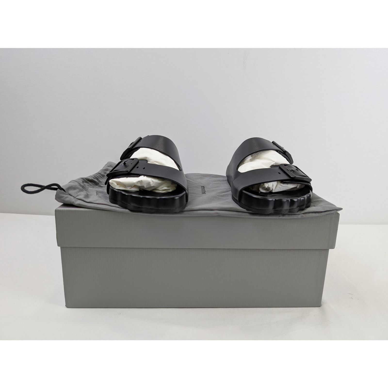 Balenciaga o1rshd1 Matt Calfskin Sunday Sandal Slippers in Black Size US 9 / EU 42 - 14 Thumbnail