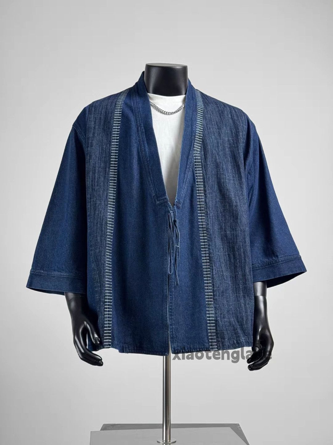 Designer Unisex utility taoist robe indigo yuppie y2k shirt Size US L / EU 52-54 / 3 - 6 Thumbnail