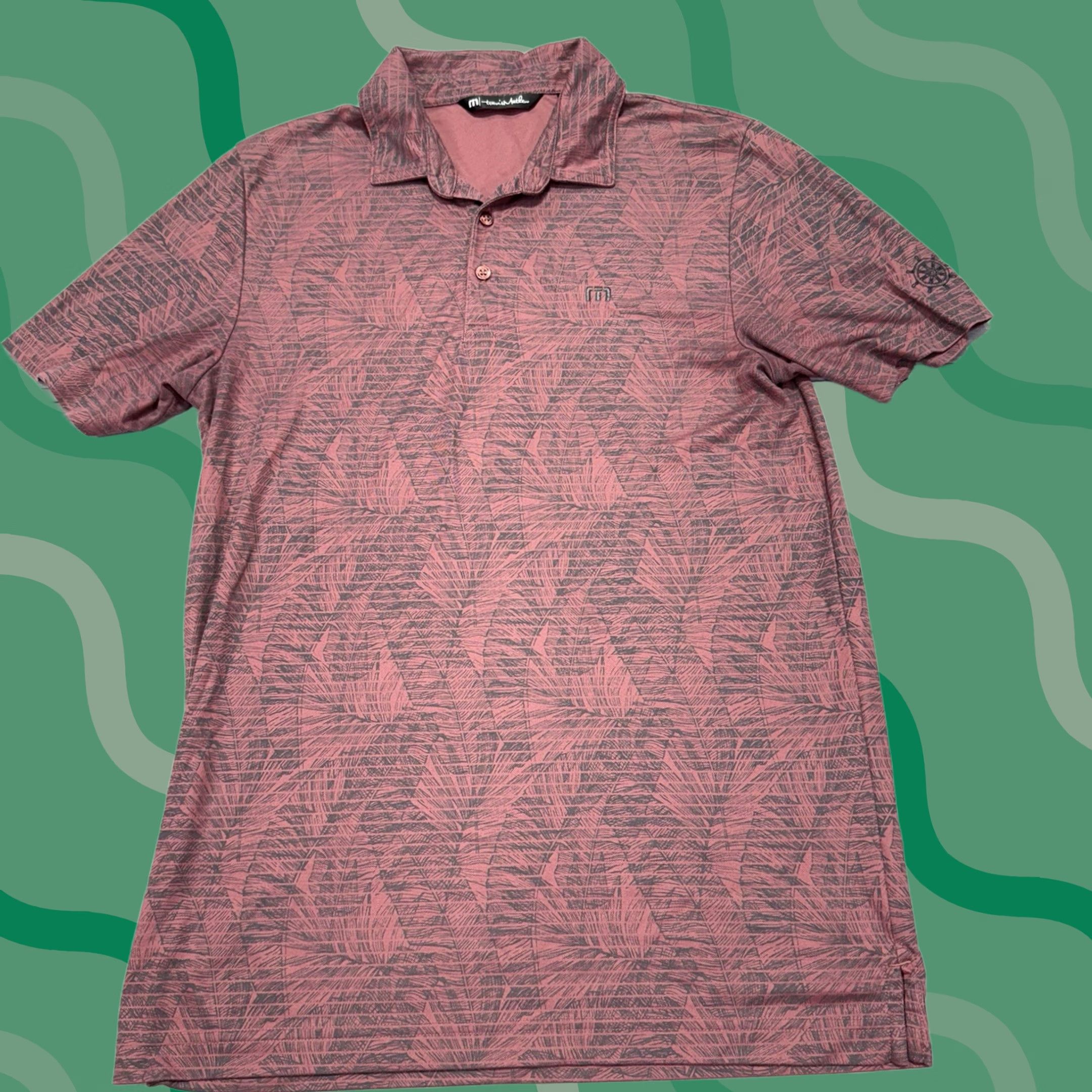 TravisMathew Travis Mathew Polo Shirt Mens M Red Floral Palm Breatha ble Lightweight Stretch Golf Casual Shirt Polo Short Sleeve Logo Pockets Size US M / EU 48-50 / 2 - 1 Thumbnail