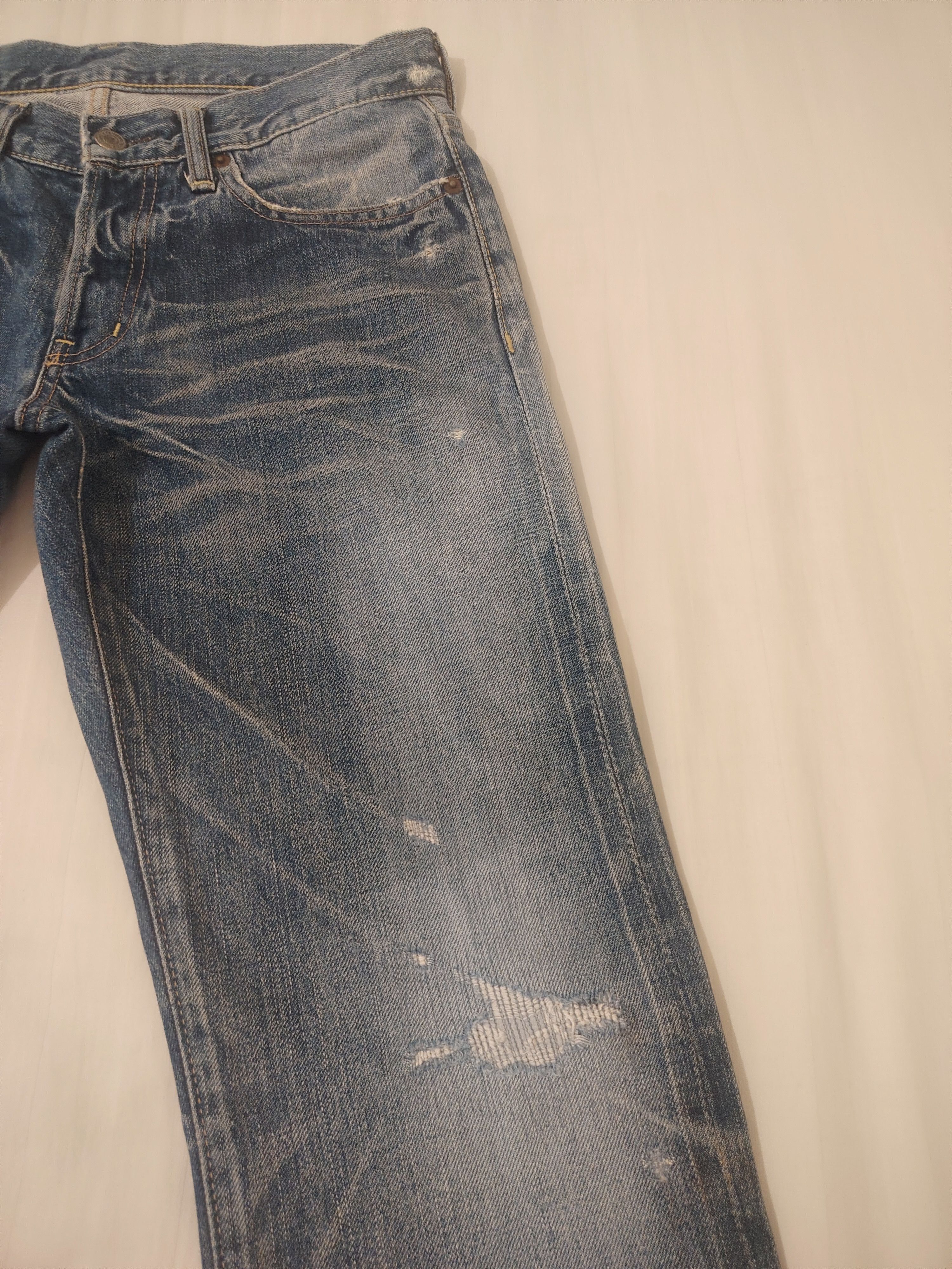 Hysteric Glamour Thrashed Distressed Hysteric Glamour Studded Selvedge Jeans Size US 30 / EU 46 - 9 Thumbnail