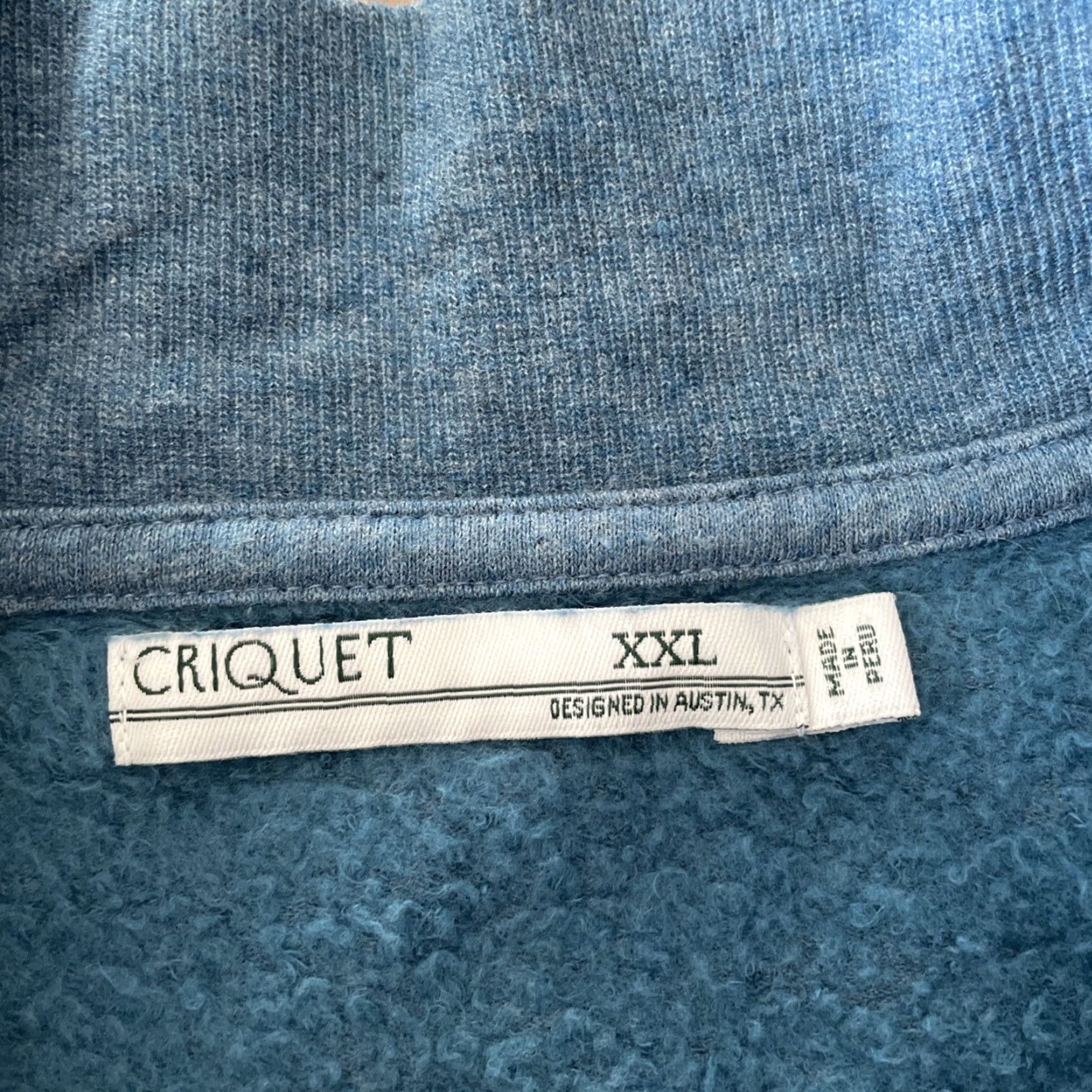 Vintage Criquet 1/4 Zip Pullover Sweater Mens 2XL Turquoise Blue Cotton Logo Preppy Golf Shirt Size US XXL / EU 58 / 5 - 3 Thumbnail